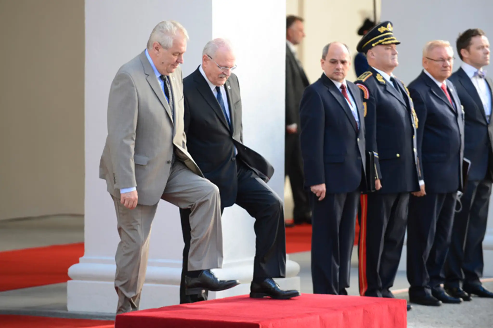 Prezidenti Miloš Zeman a Ivan Gašparovič