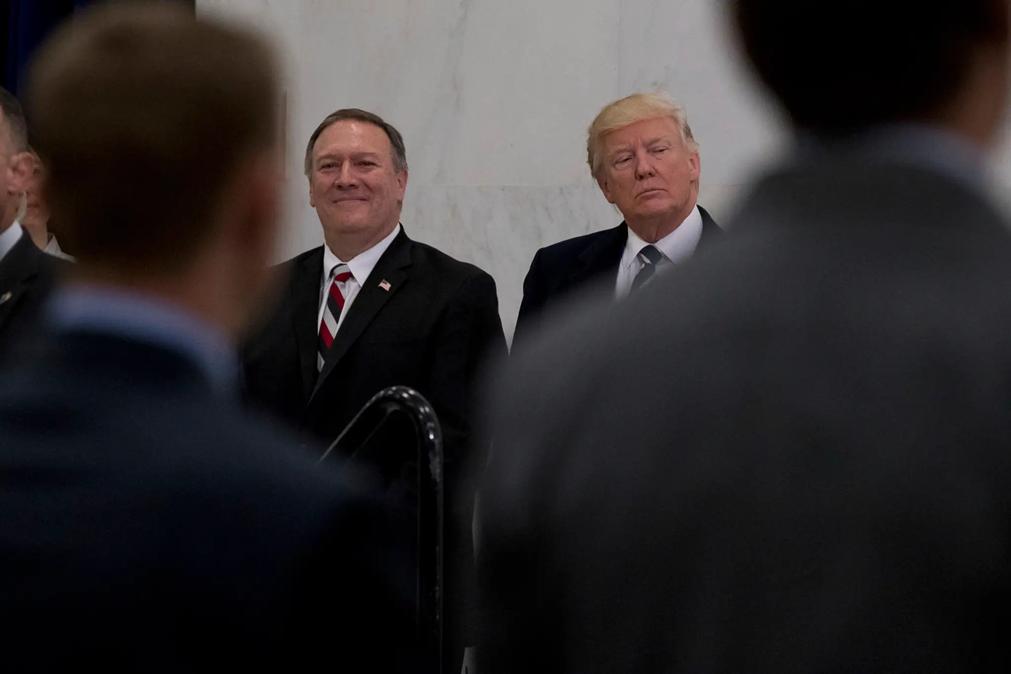 Mike Pompeo (kandidát na šéfa CIA) a Donald Trump.