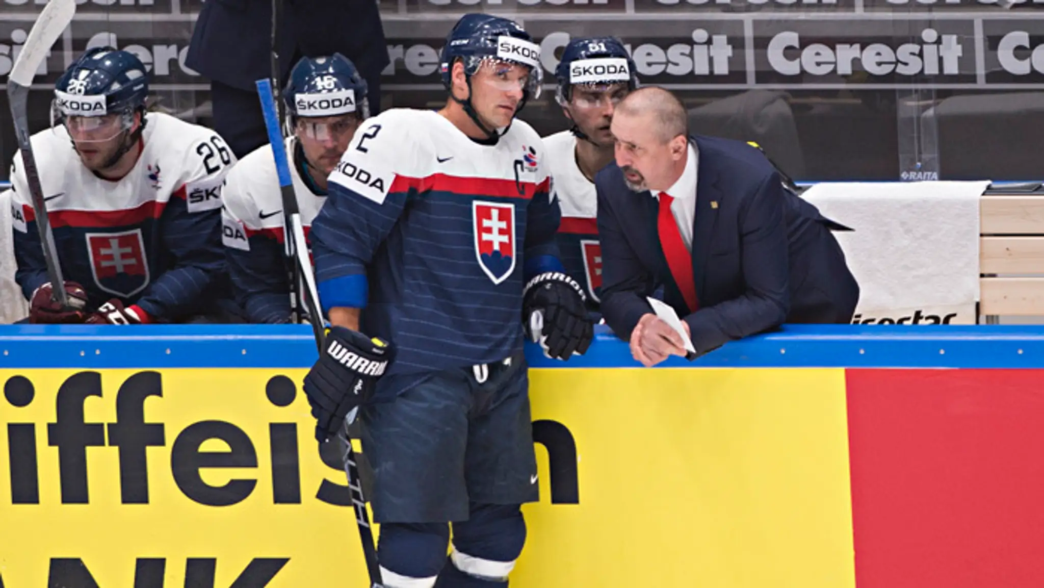Zdeno Cíger a kapitán nášho tímu Andrej Sekera.