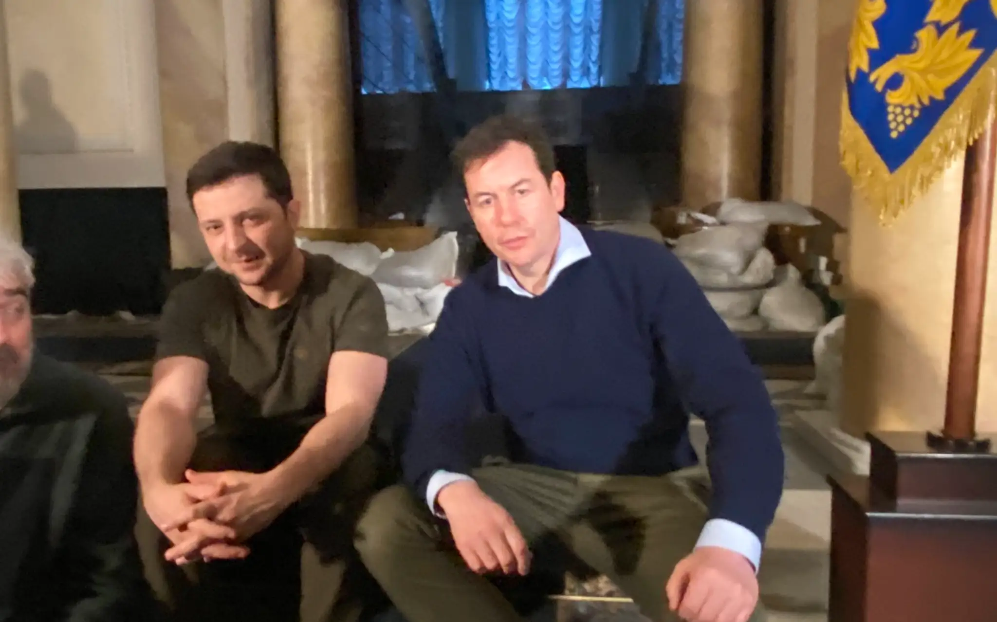 Volodymyr Zelenskyj a Matthew Chance