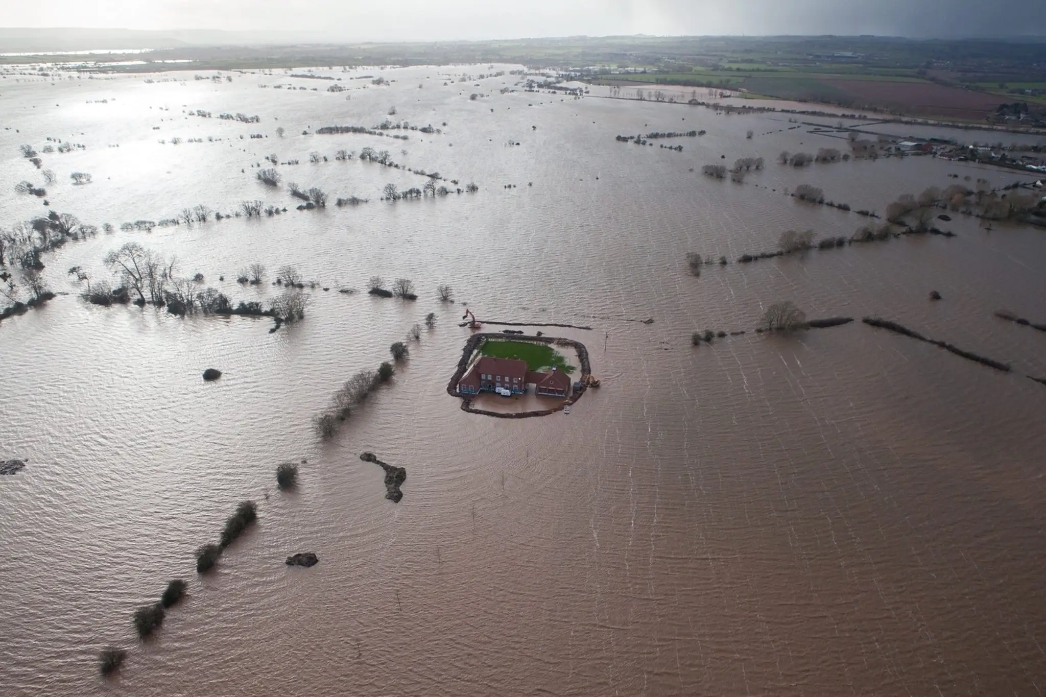 Dom v zaplavenom grófstve Somerset