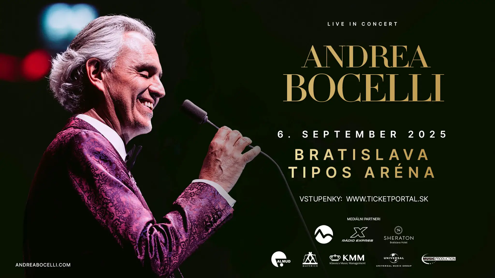 Andrea Bocelli v Bratislave