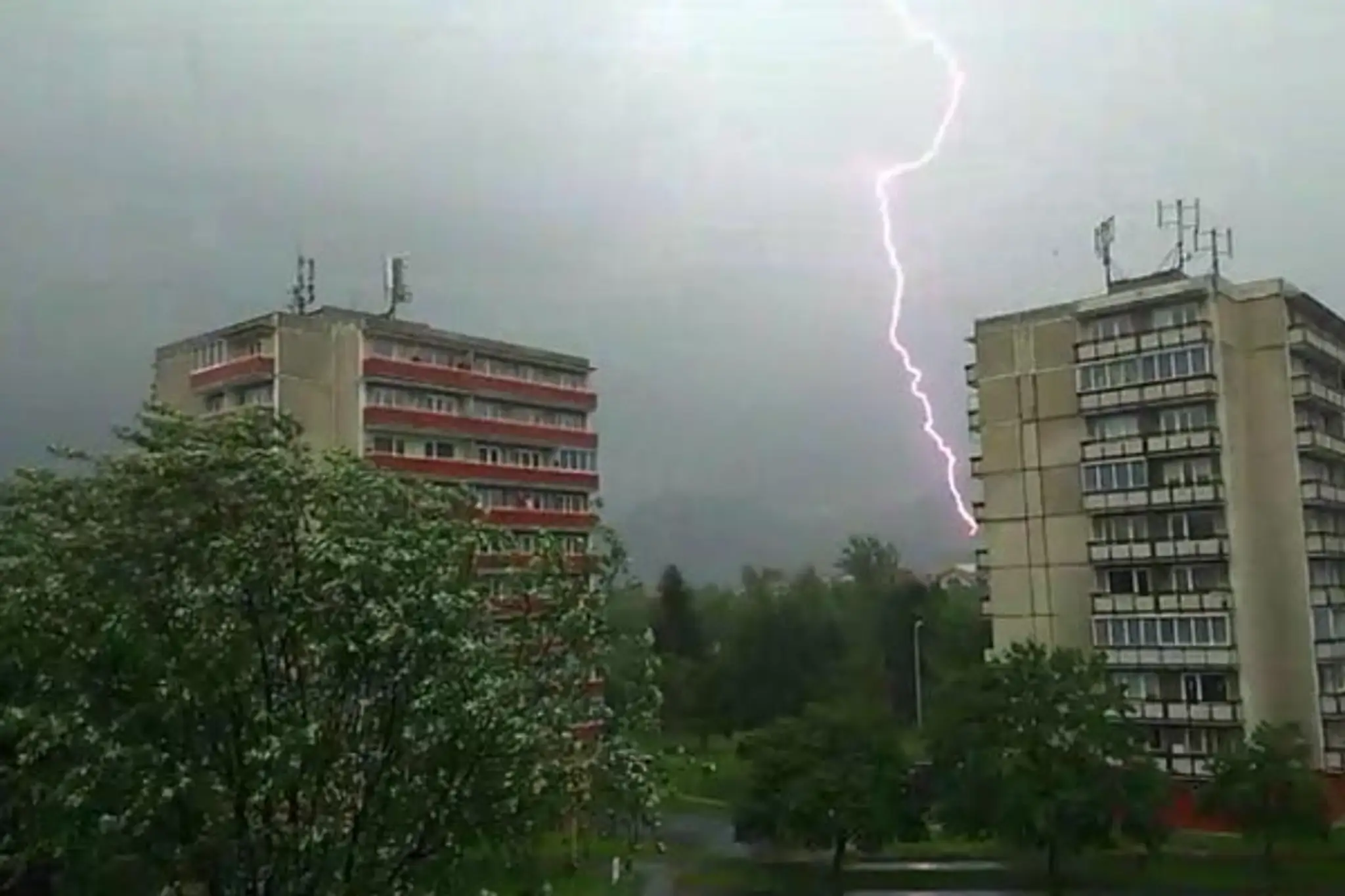 Búrka v Kysuckom Novom Meste