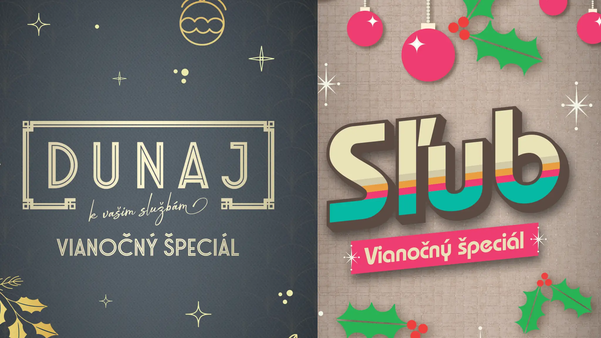 Vianočné špeciály seriálov Dunaj, k vašim službám a Sľub