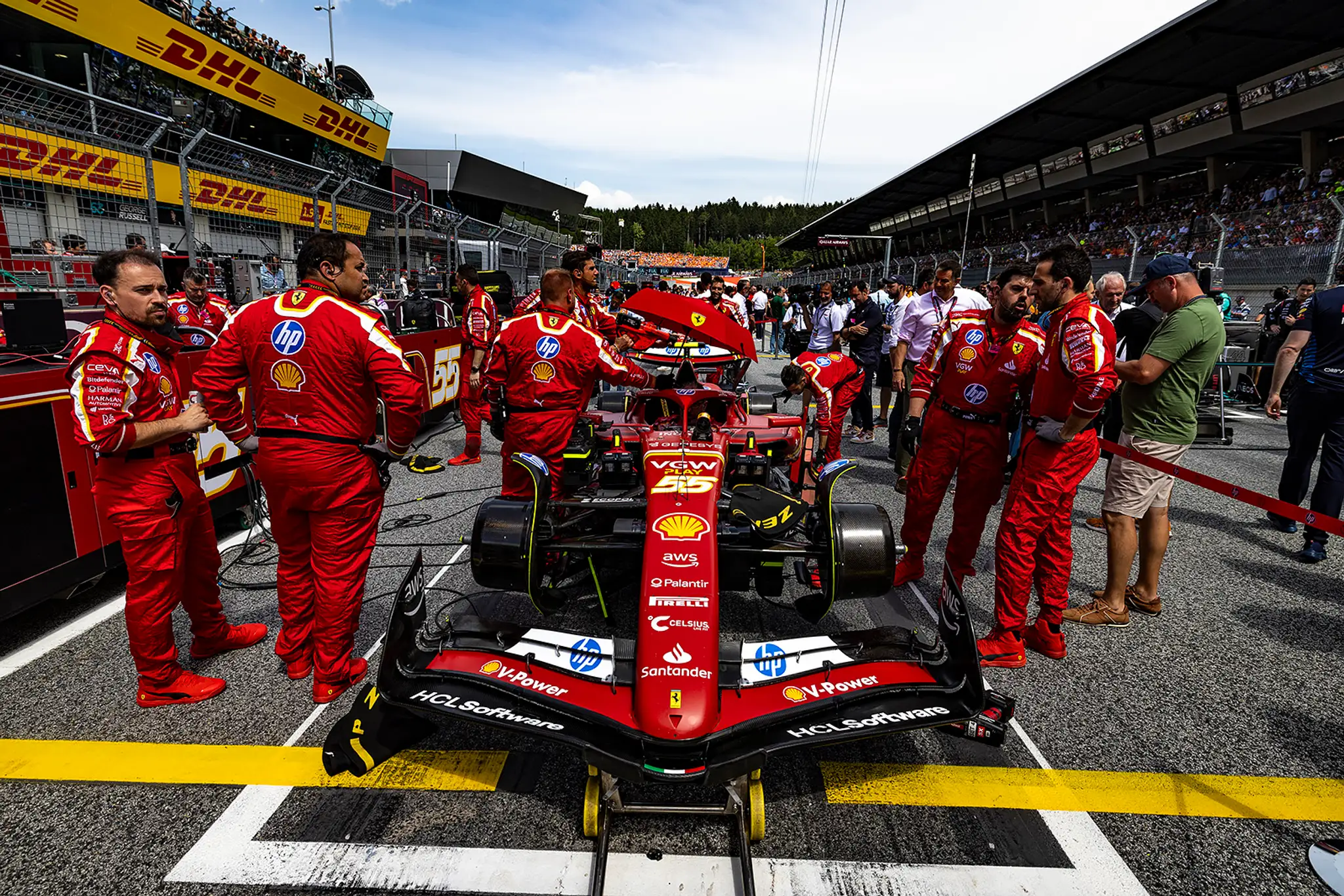 Ikonická stajňa tímu Ferrari.
