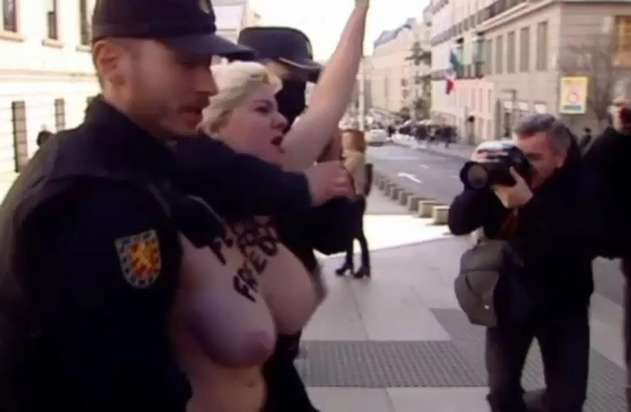 Aktivistky Femen protestovali v Španielsku
