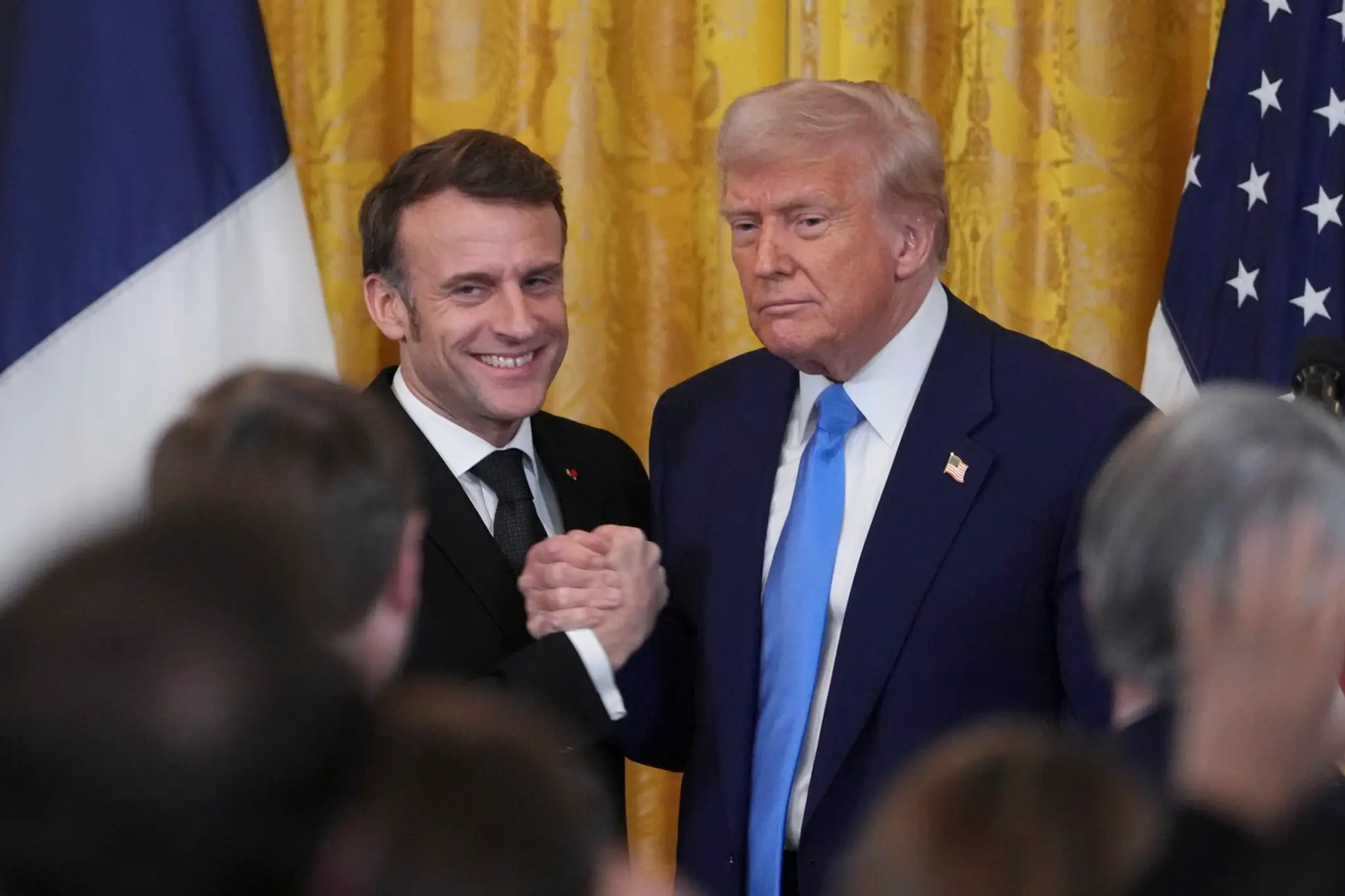 Emmanuel Macron a Donald Trump.