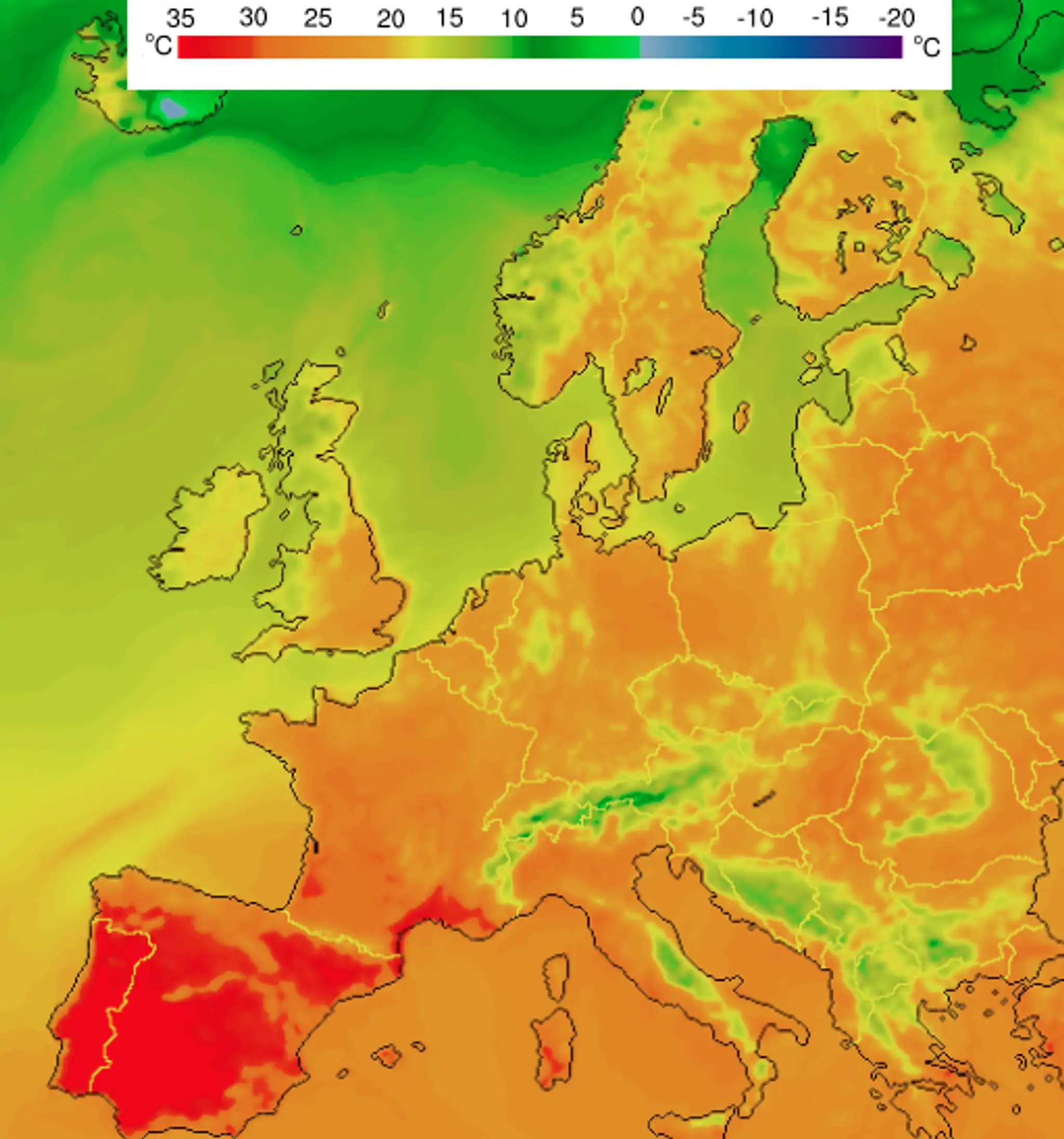 Horúčavy v Španielsku a Portugalsku