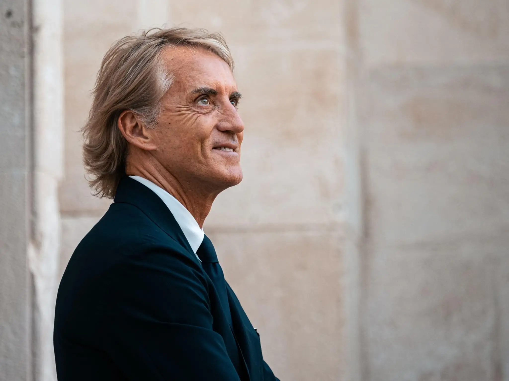 Tréner Roberto Mancini.