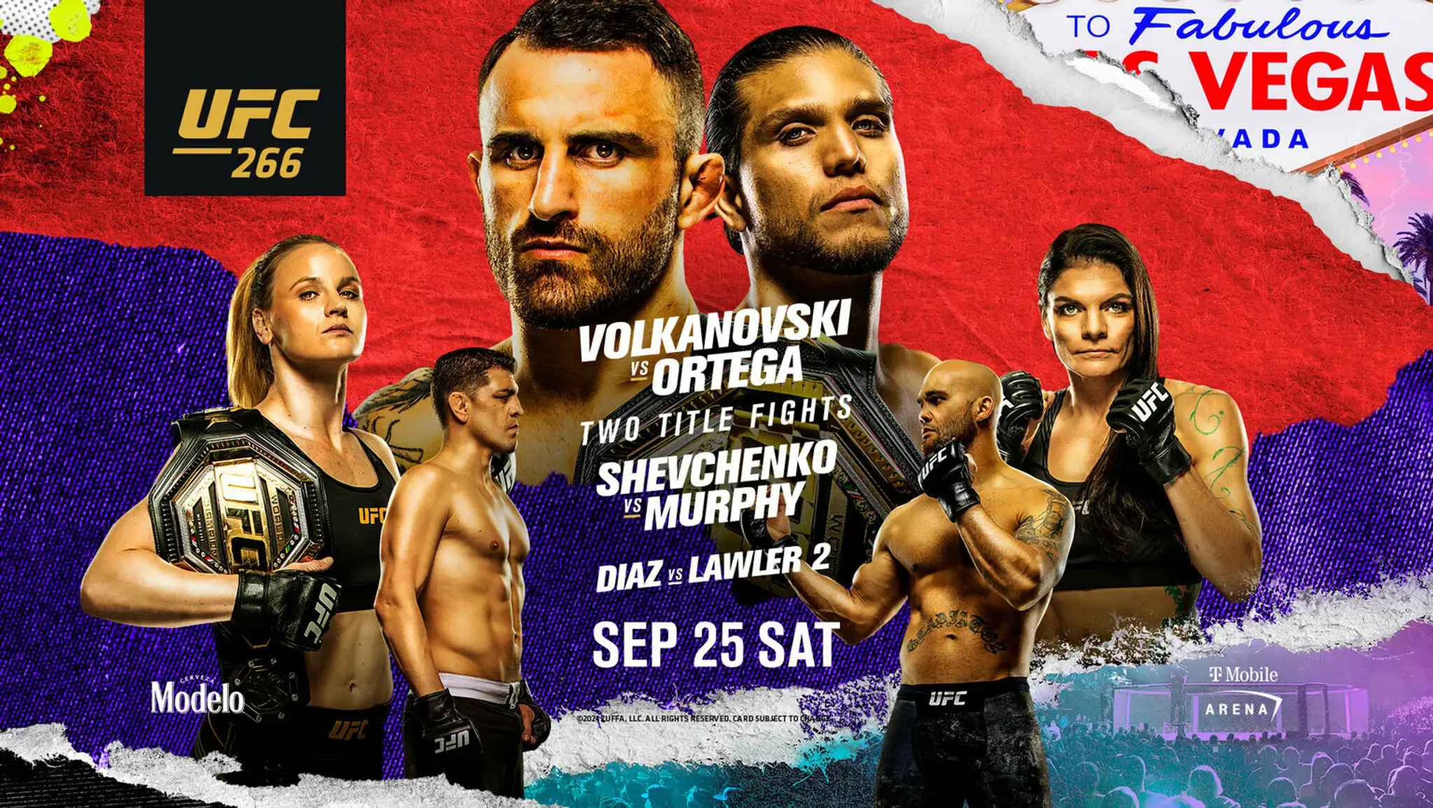 UFC 266 v Las Vegas.