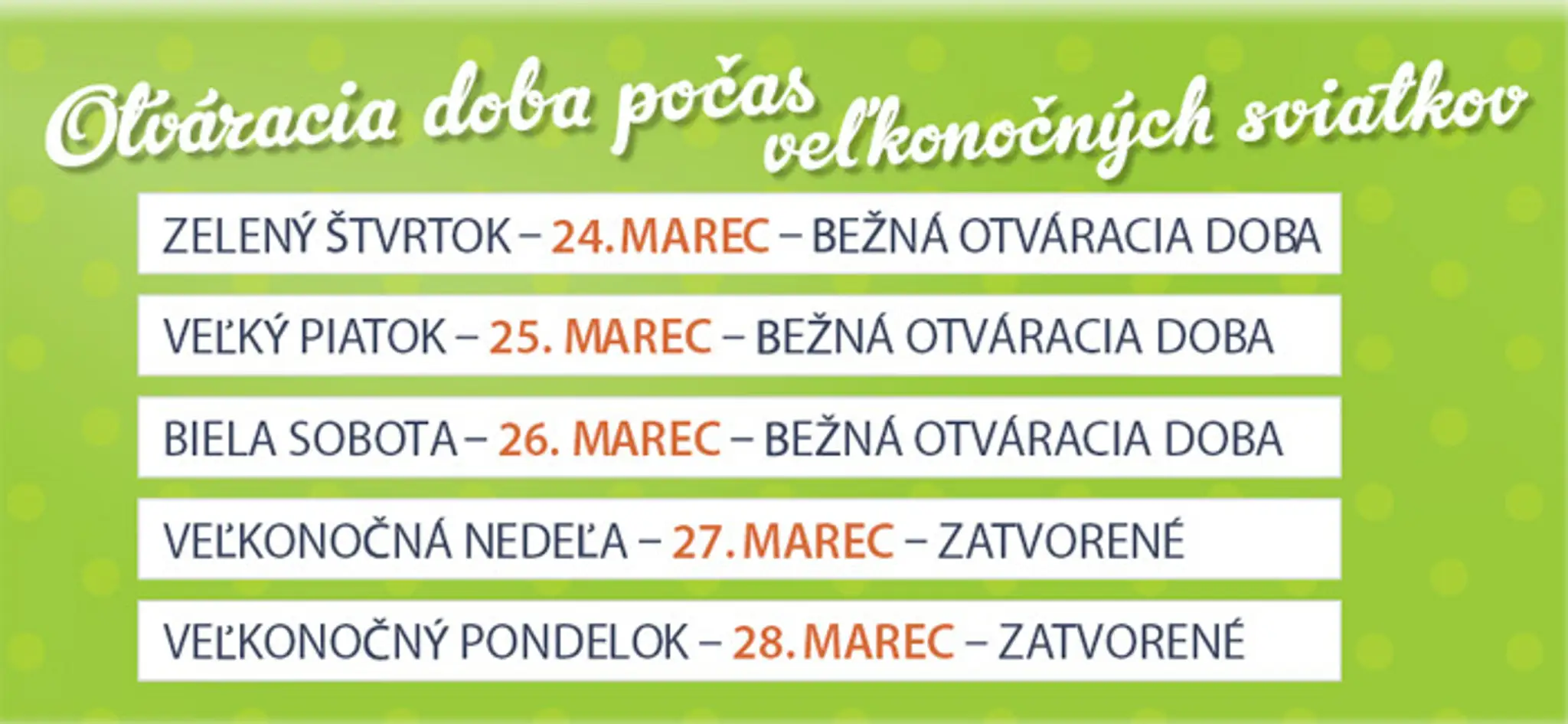 Otváracie hodiny v reťazci Lidl.