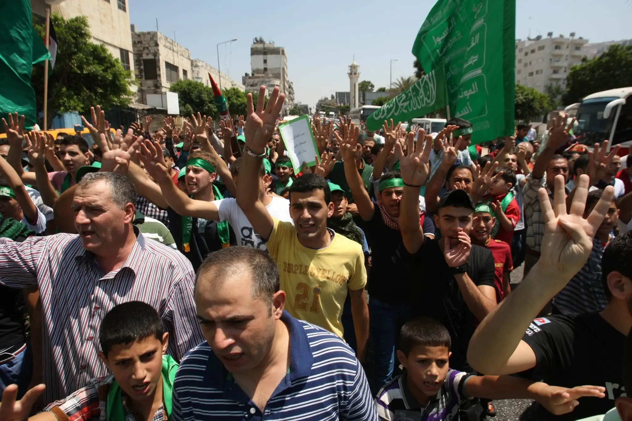 Protesty v Egypte, styri prsty