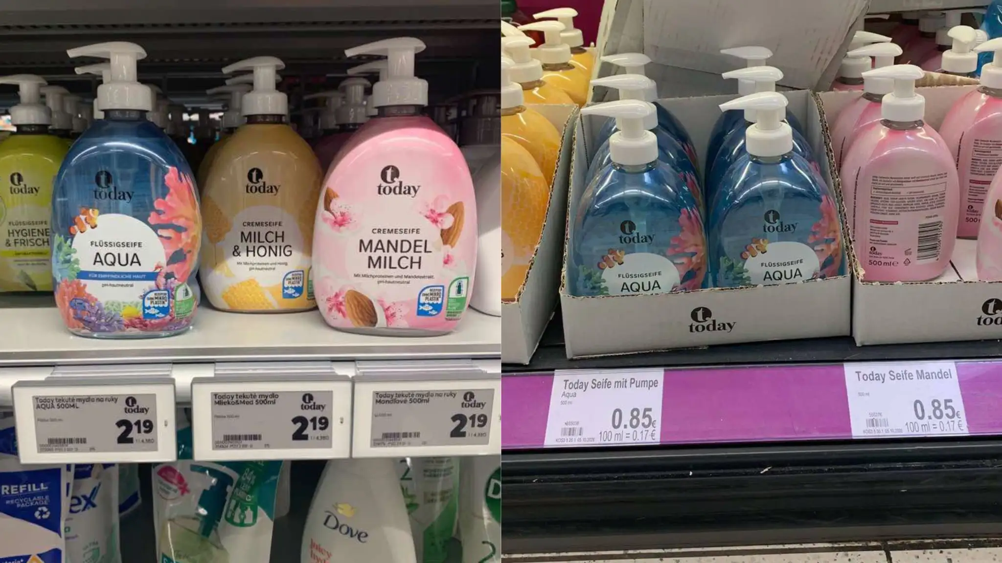 Rozdielne ceny mydla v Rakúsku a na Slovensku.