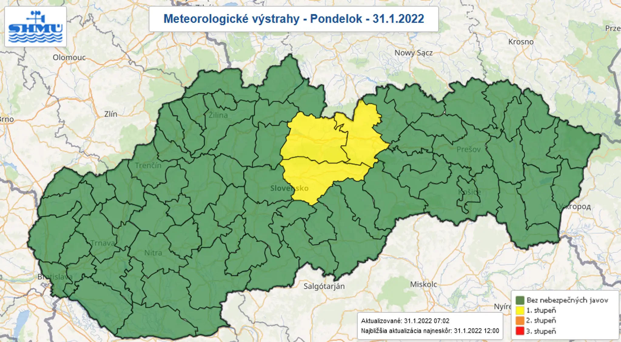 Pondelkové výstrahy.