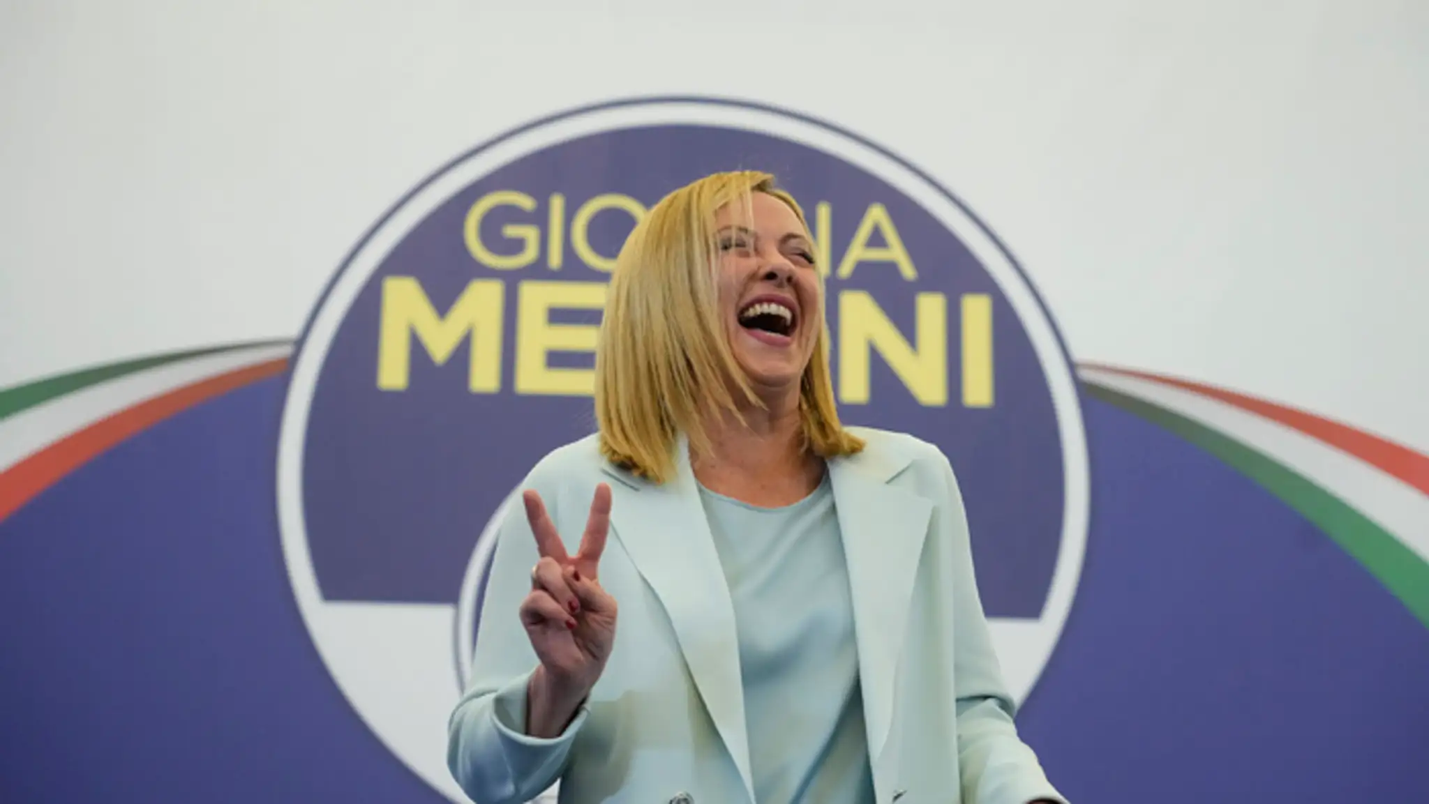 Giorgia Meloniová, líderka krajne pravicovej strany Bratia Talianska (FdI).