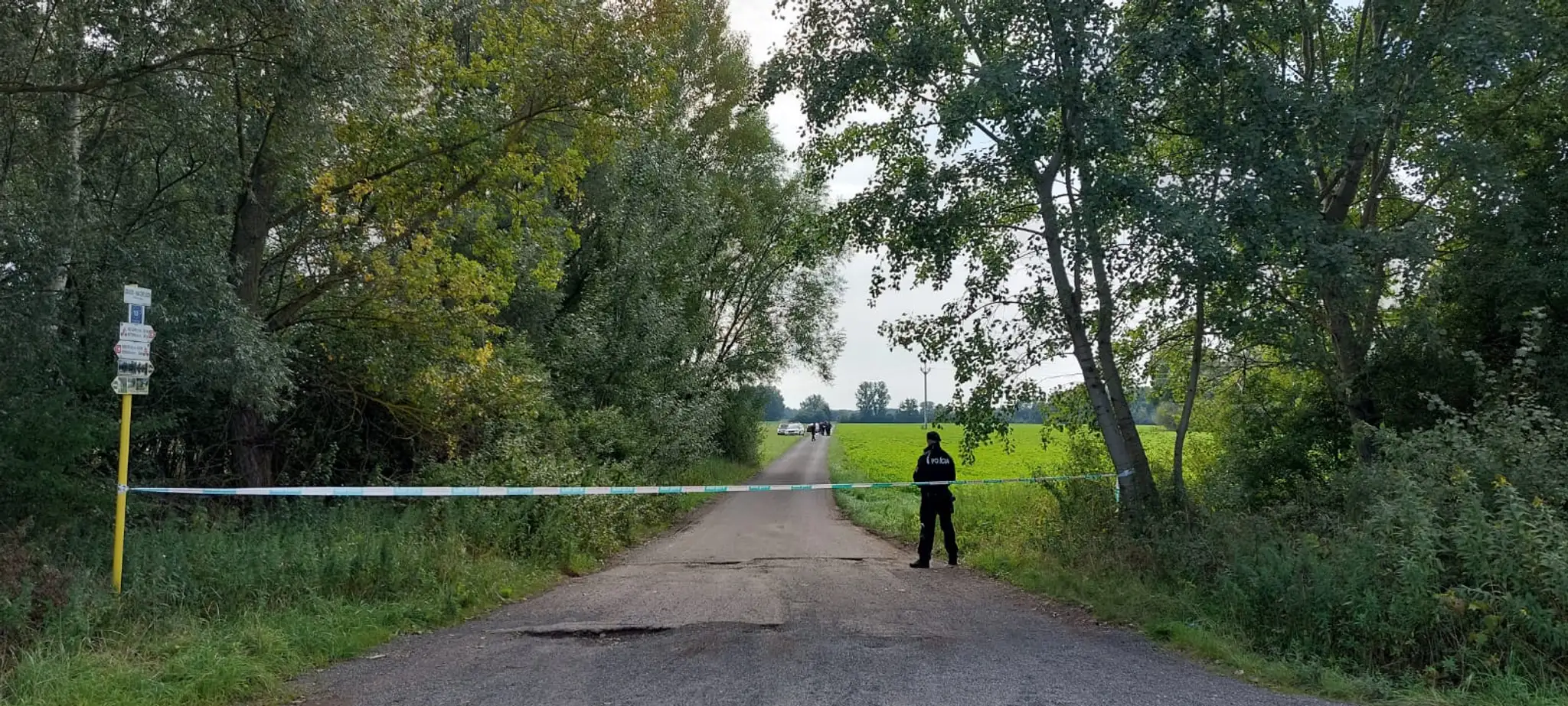Miesto streľby na Záhorí.