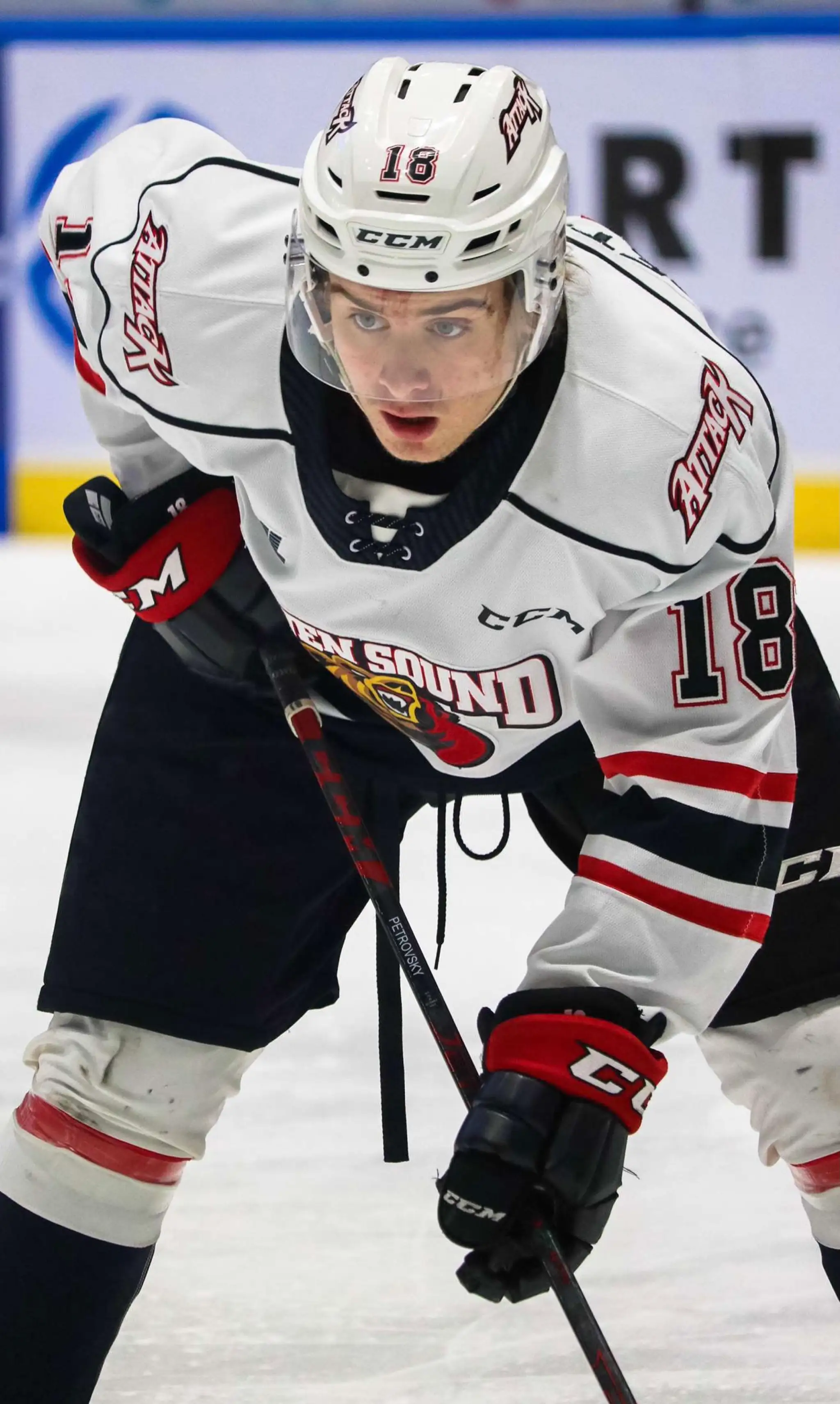 Servác Petrovský v drese Owen Sound.