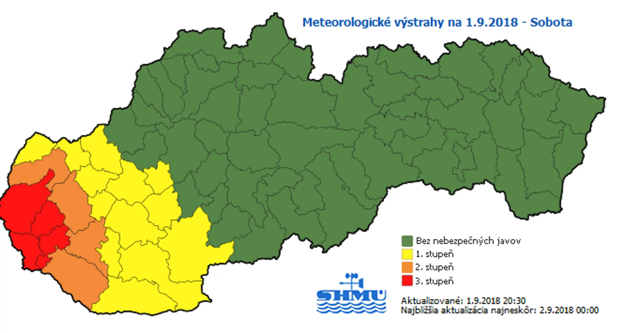 Výstrahy pred búrkami.