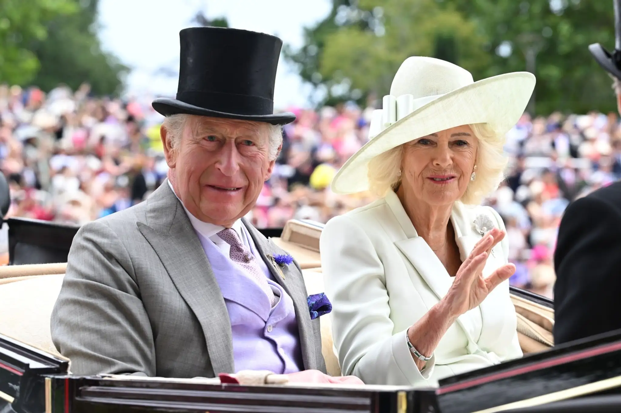 Kráľ Karol III. počas Royal Ascot 2026.