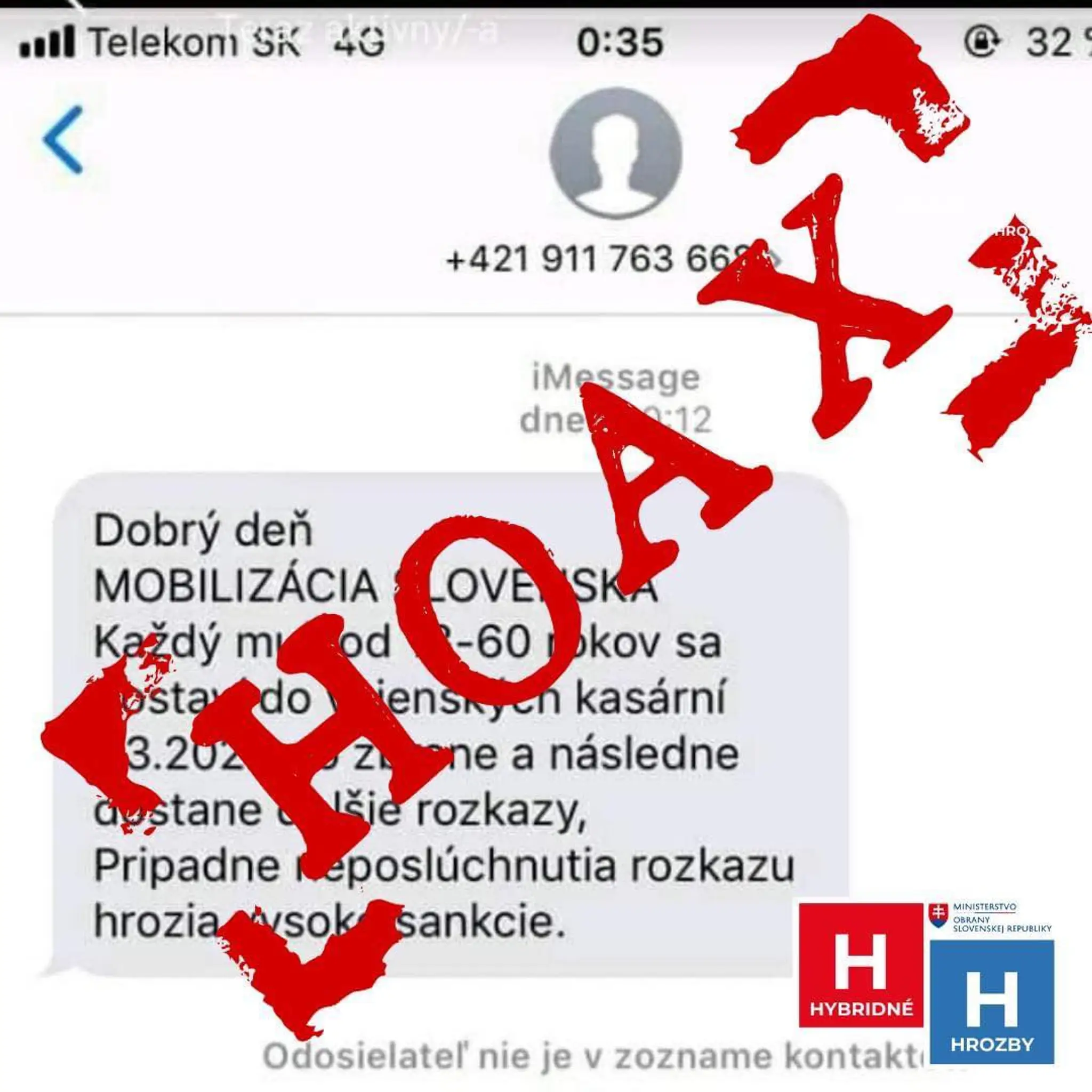 Dezinformácia o mobilizácii.