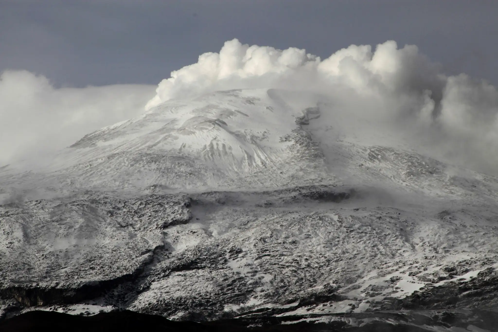 Sopka Nevado del Ruiz.