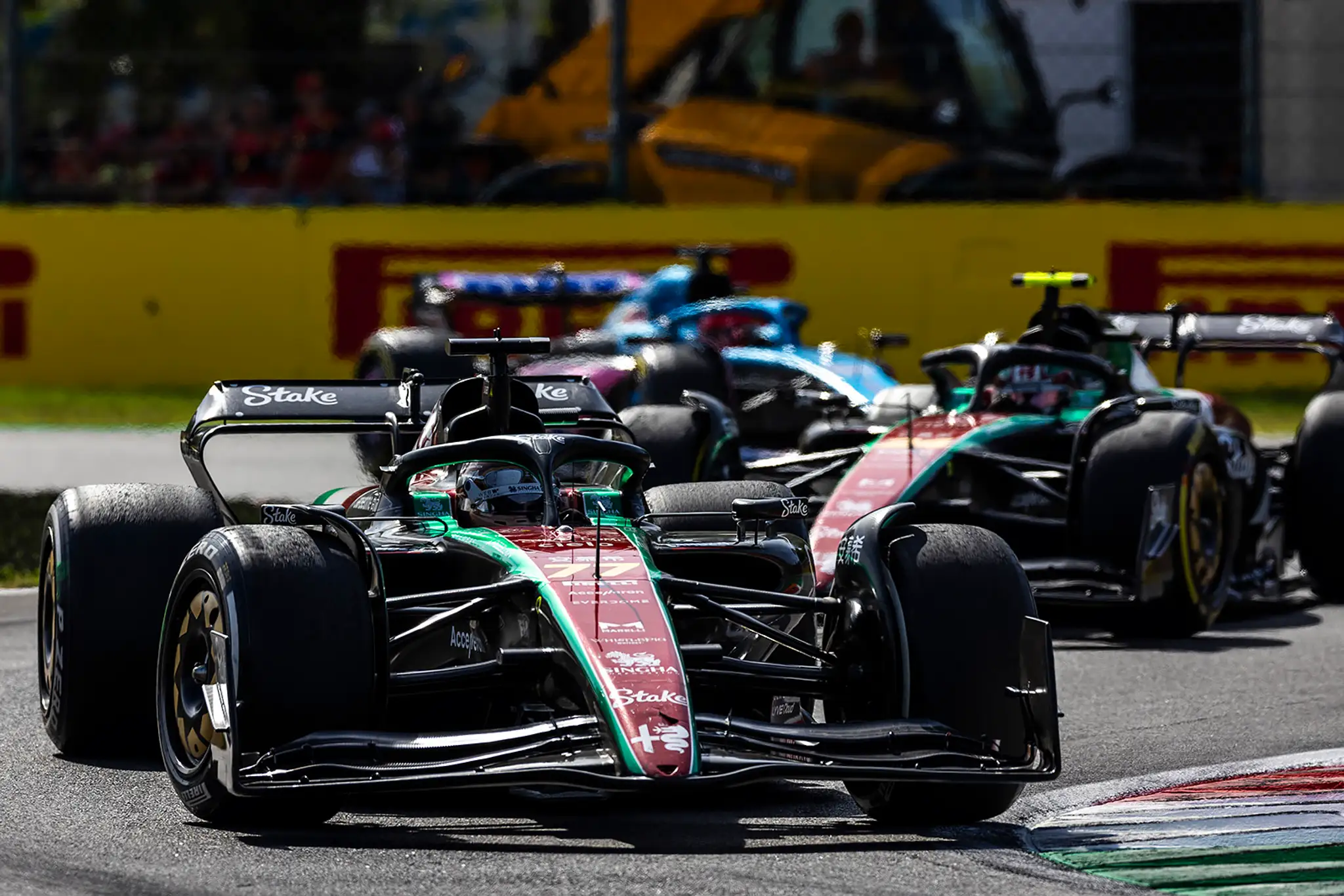 Valterri Bottas na trati.