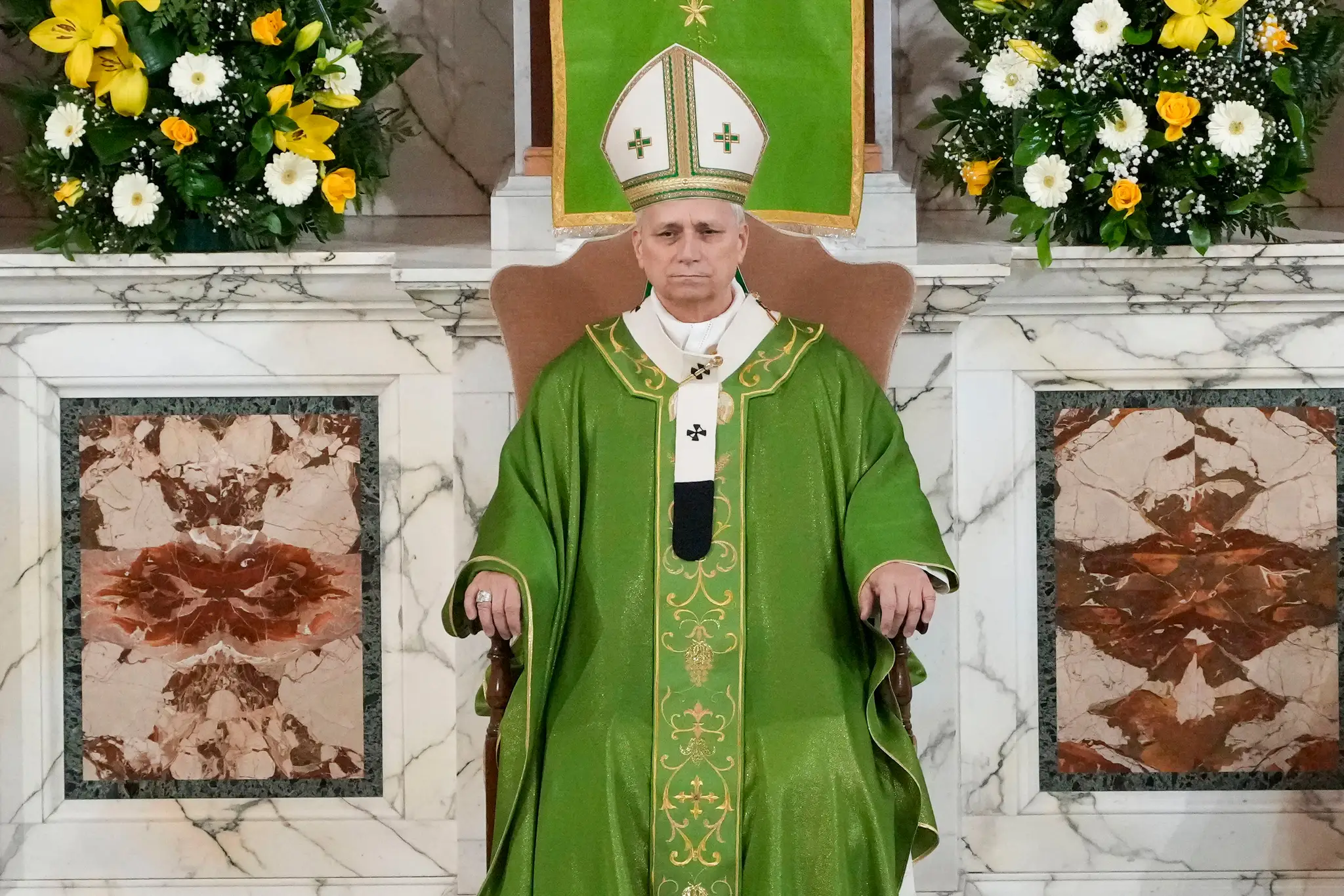 Na snímke pápež Lev XIV. na návšteve v Kostole Panny Márie Kráľovnej pokoja, ktorý sa nachádza na predmestí Ríma.