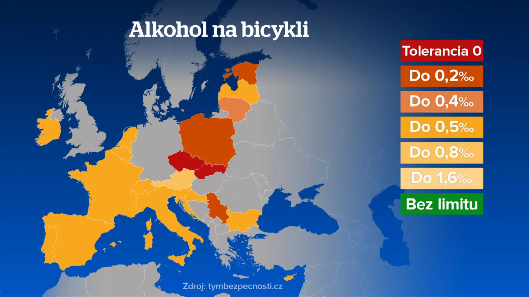 Mapa krajín.