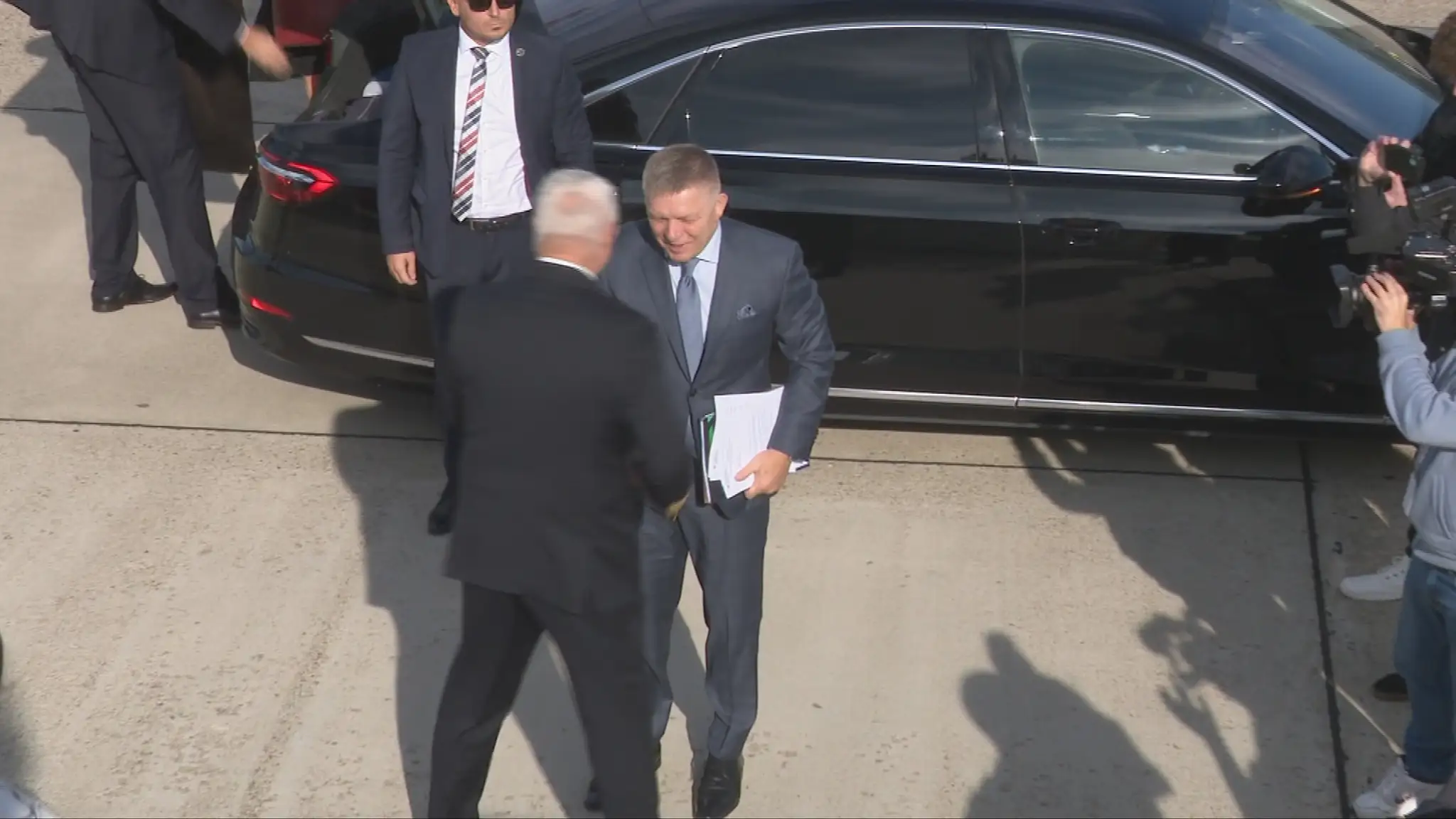 Robert Fico pred odletom na summit EÚ.