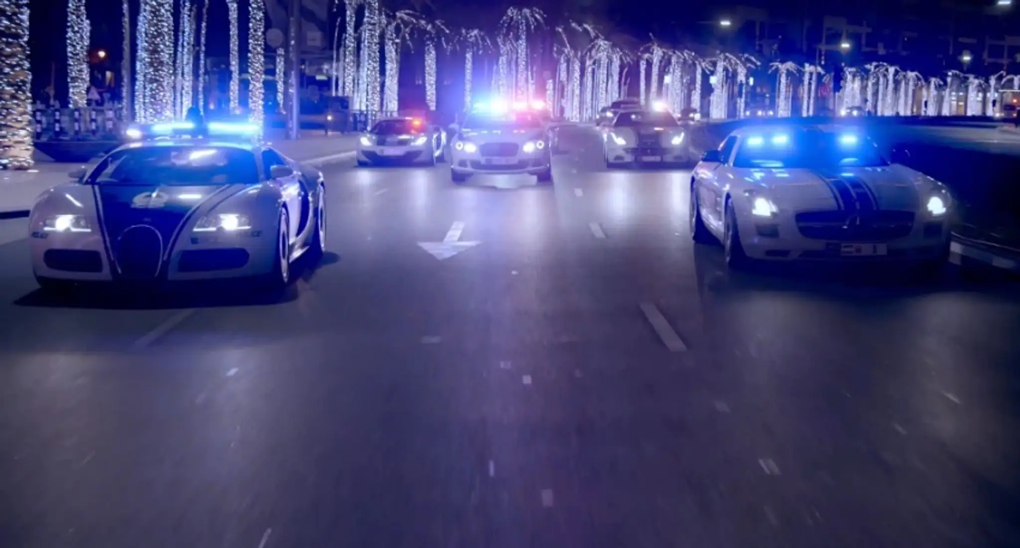 Flotila policajných áut v Dubaji