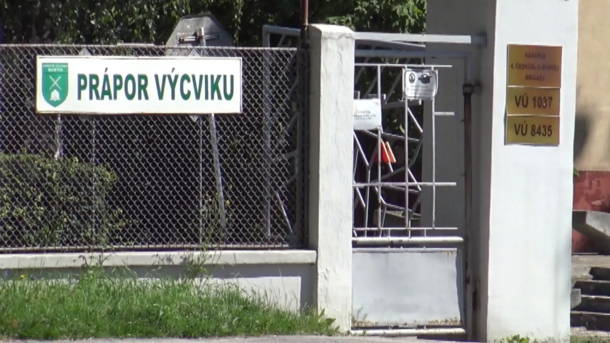 Prápor výcviku v Martine
