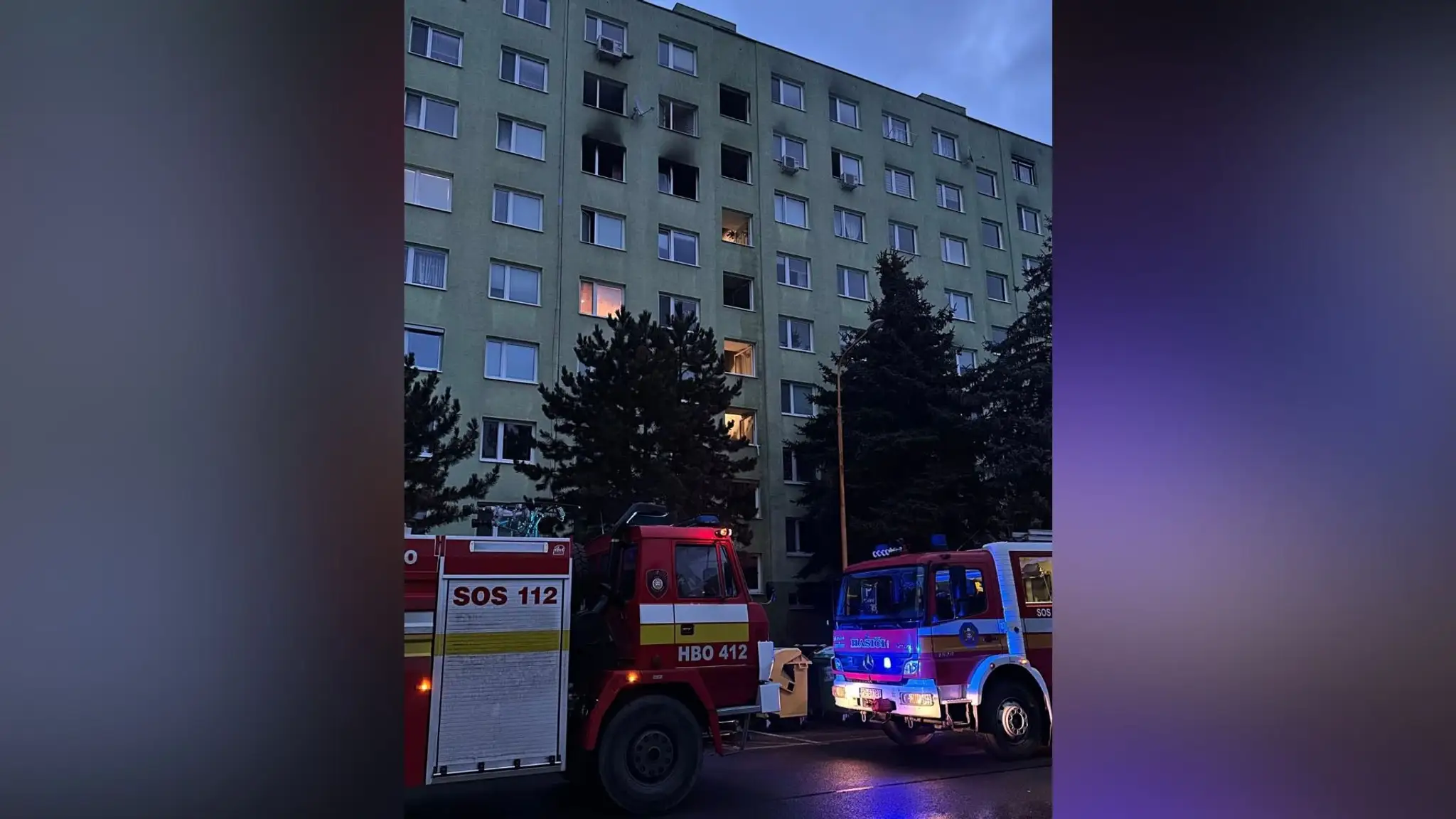 Požiar bytu v Prievidzi.