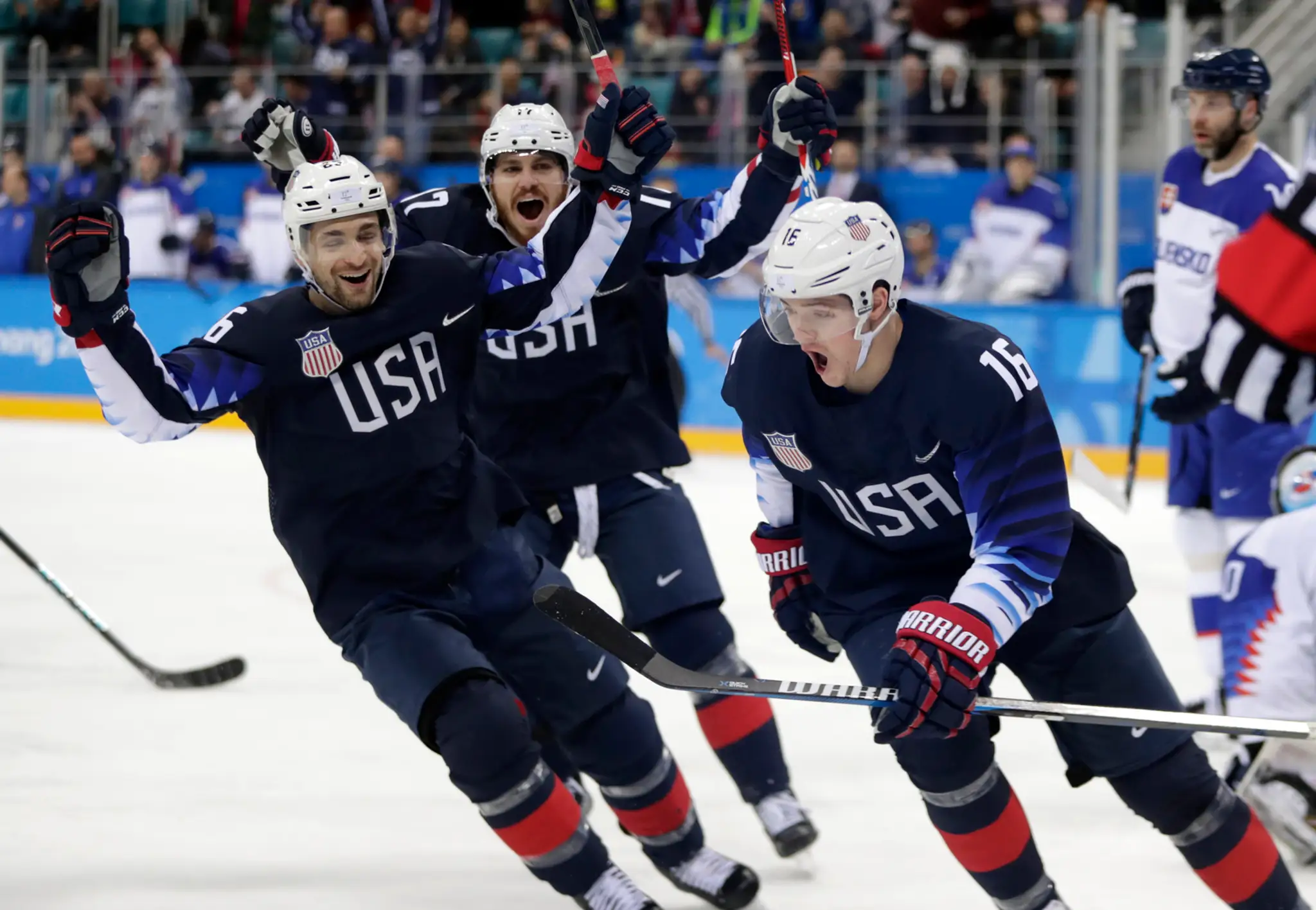 Slovenská radosť v dueli na ZOH 2018 proti USA.