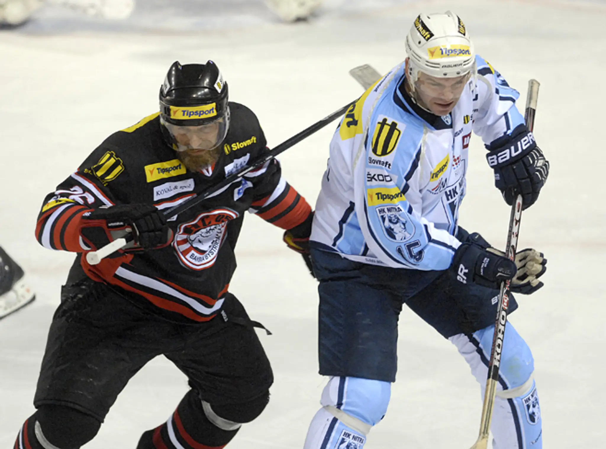 Michal Handzuš (HC´05 Banská Bystica) a Jozef Stümpel (HC Nitra).