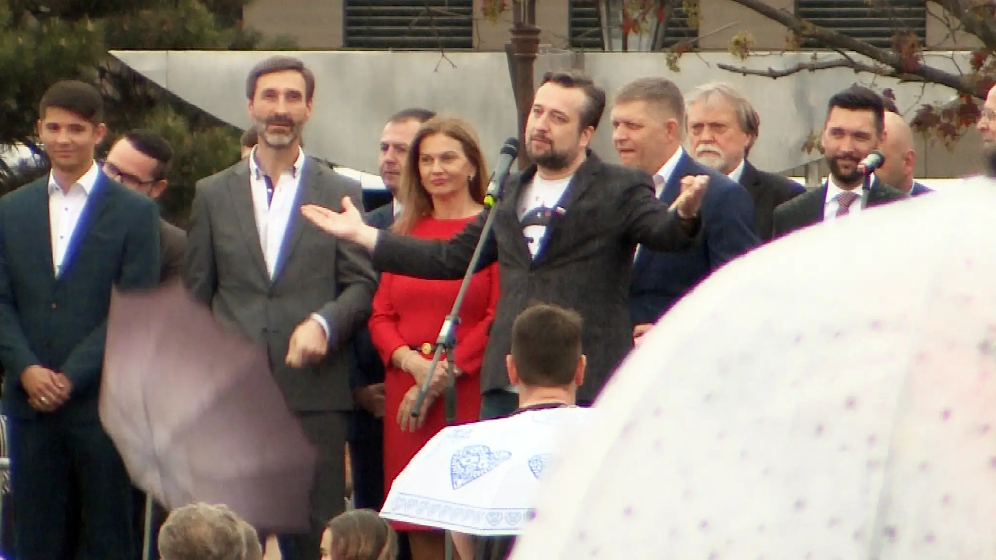 Prvomájový protest strany Smer-SD.
