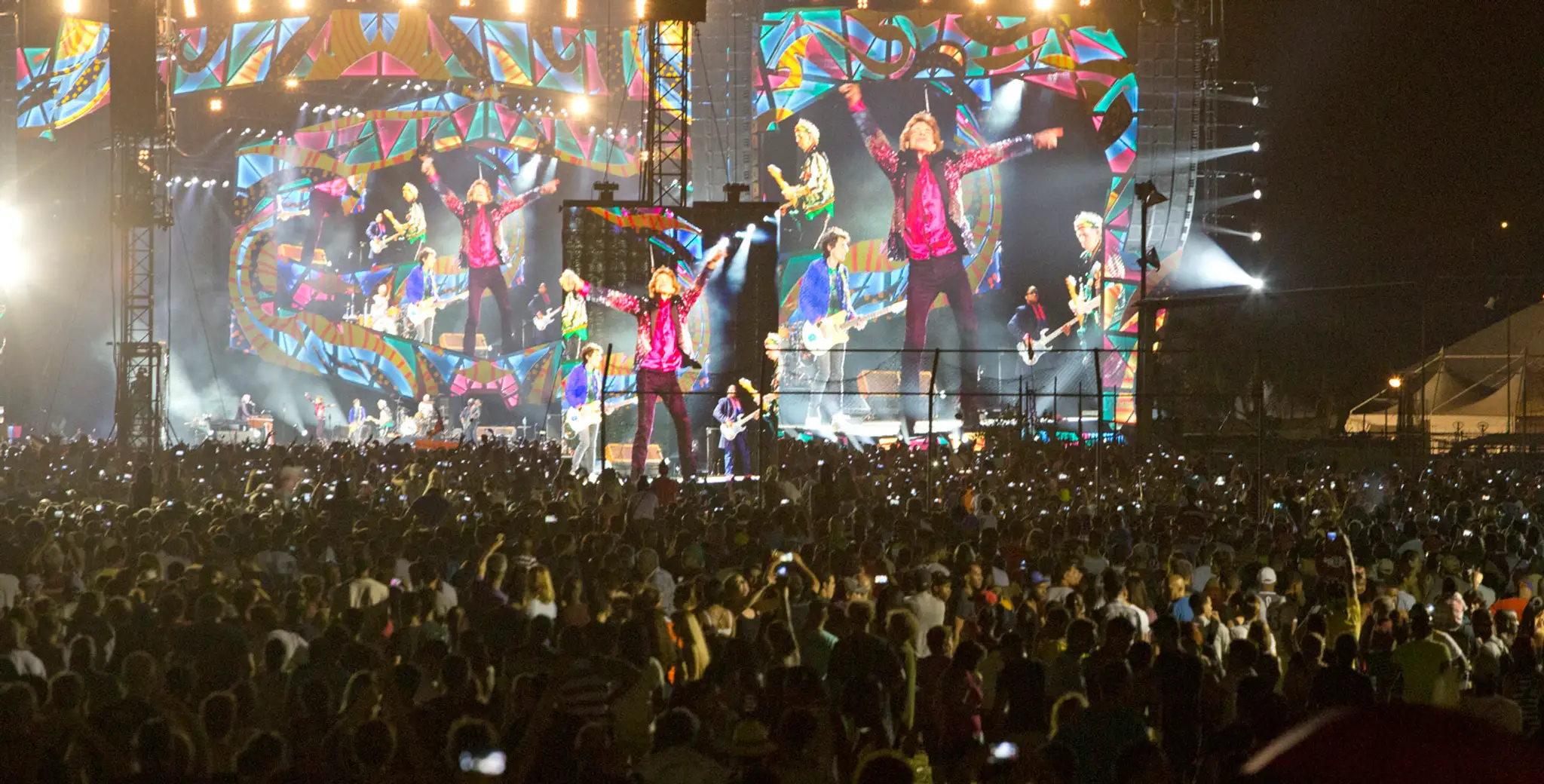 Koncert Rolling Stones v Havane.