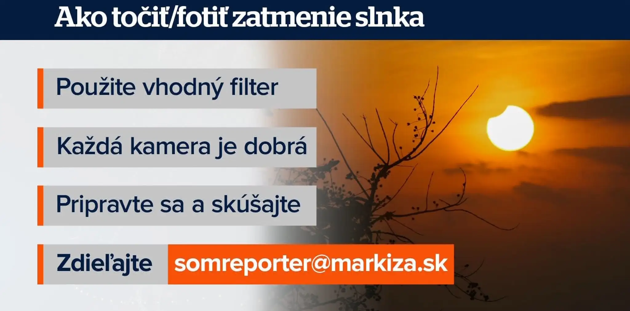 Ako nakrúcať/fotiť zatmenie Slnka