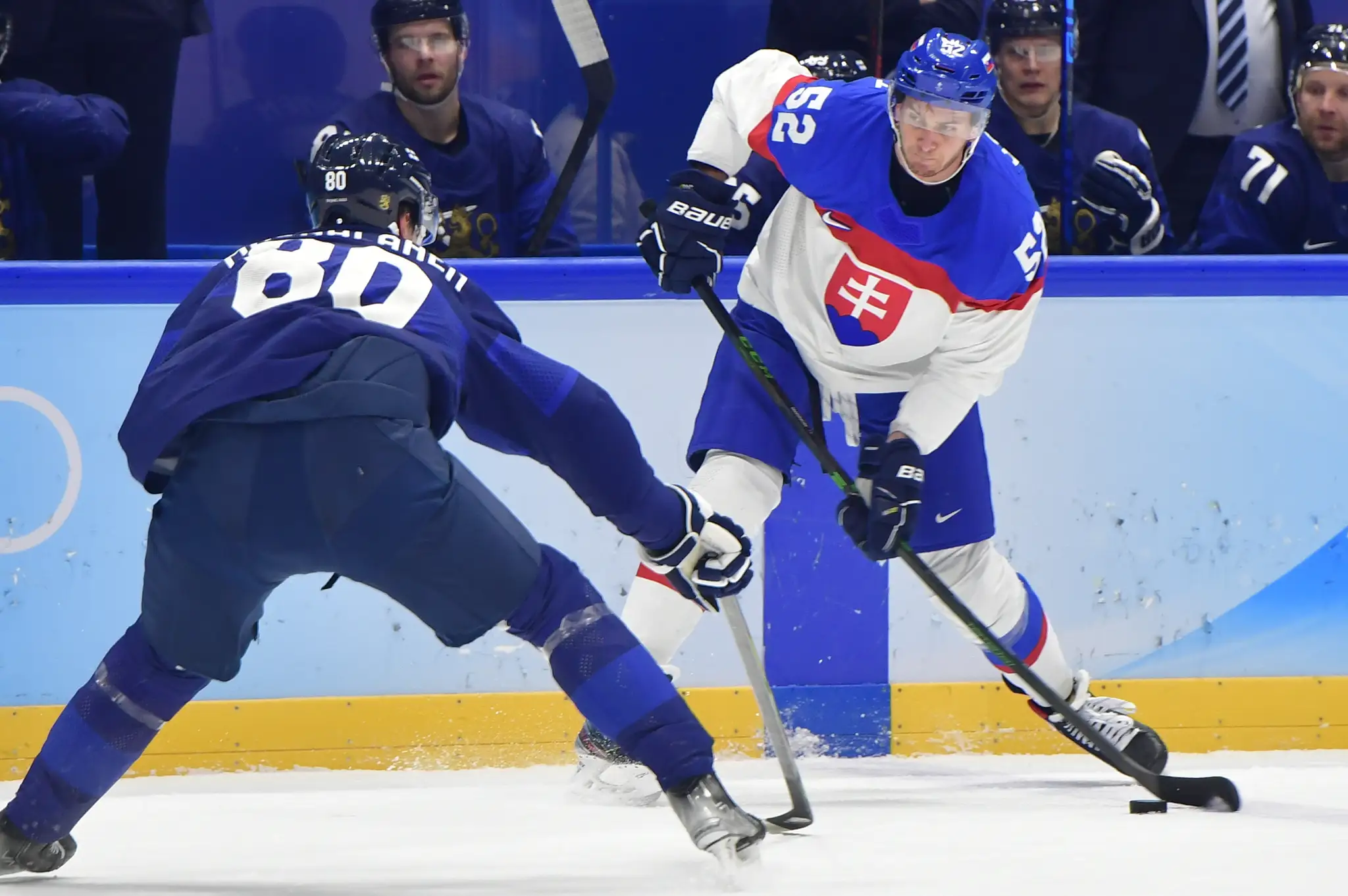 Sprava Martin Marinčin a Fín Saku Mäenalanen v semifinále ZOH 2022.