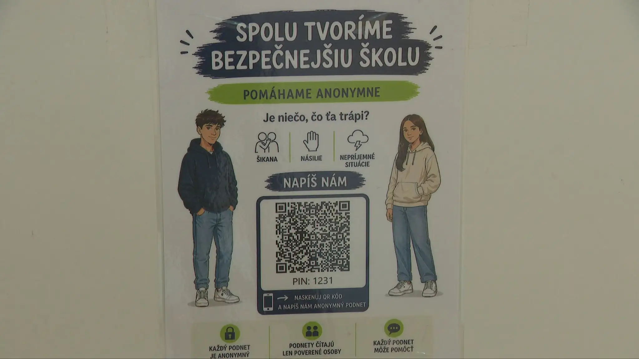 Anonymná linka na ZŠ Ostredková