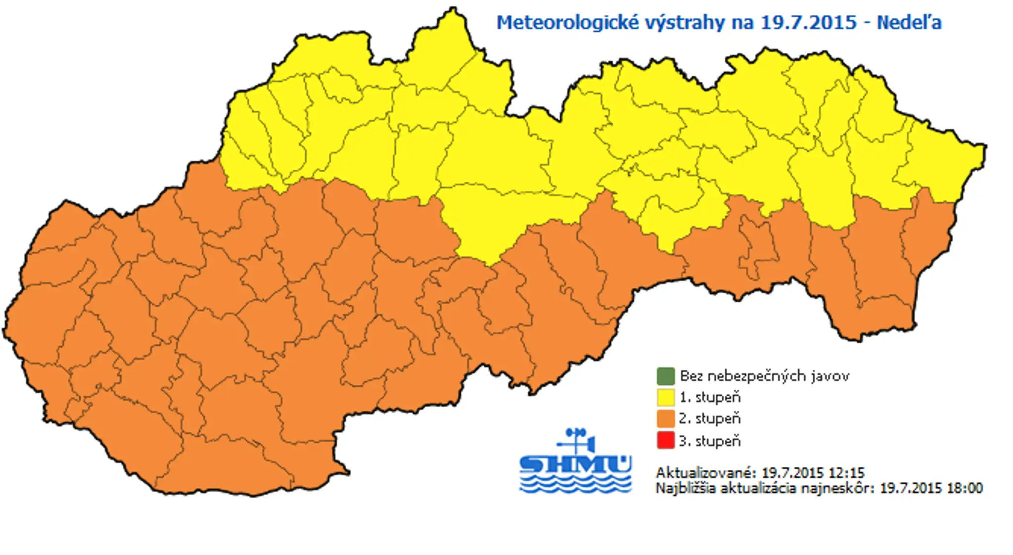 Výstraha pred teplotami cez deň