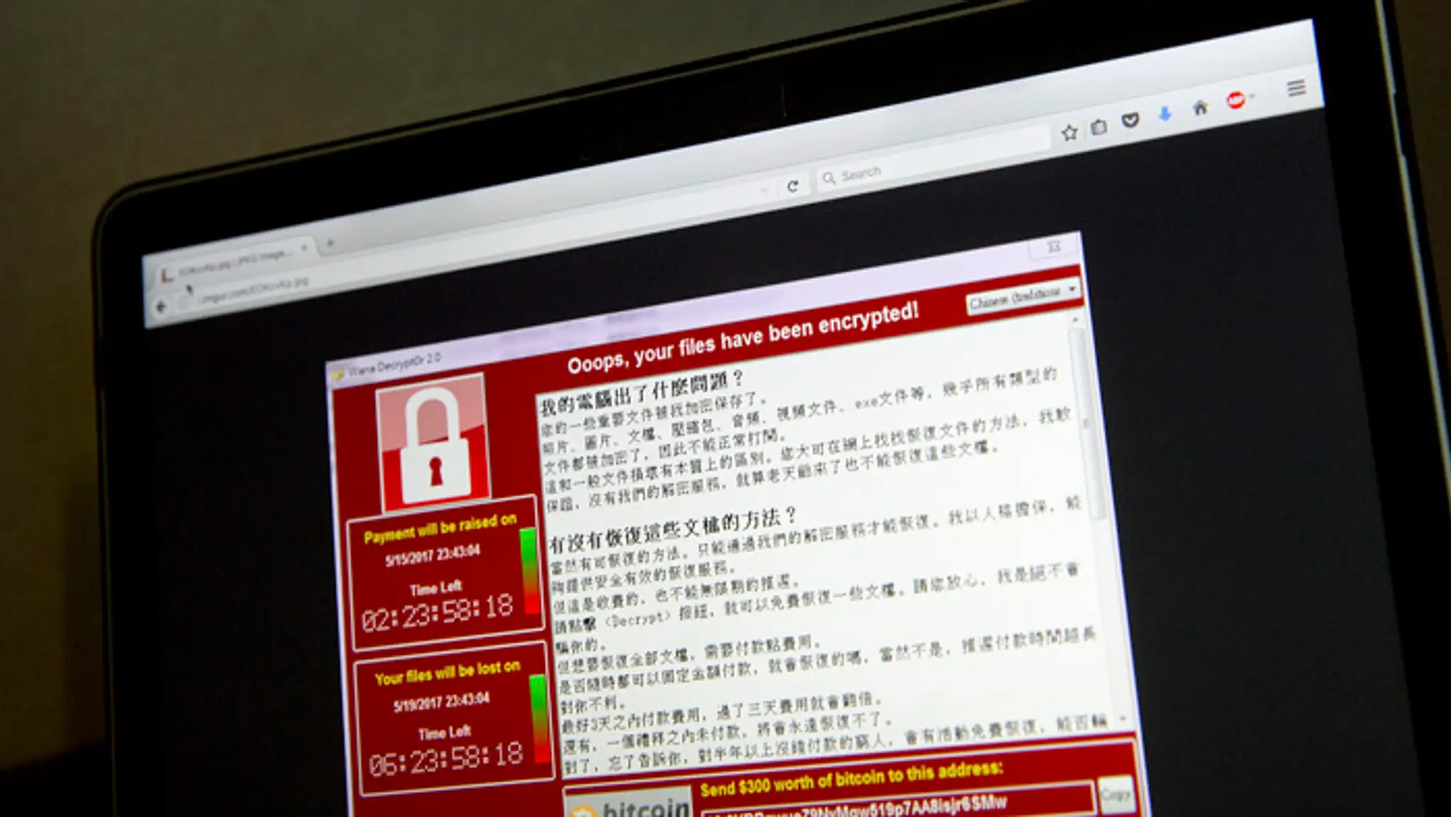 Počítačový vírus ransomware.