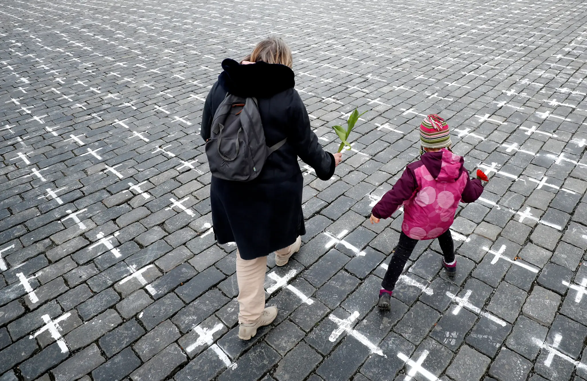 Spomienka na obete covidu v Prahe