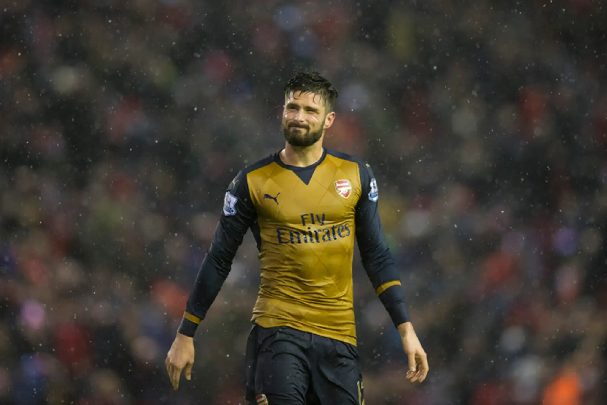 Hráč Arsenalu Londýn Olivier Giroud.