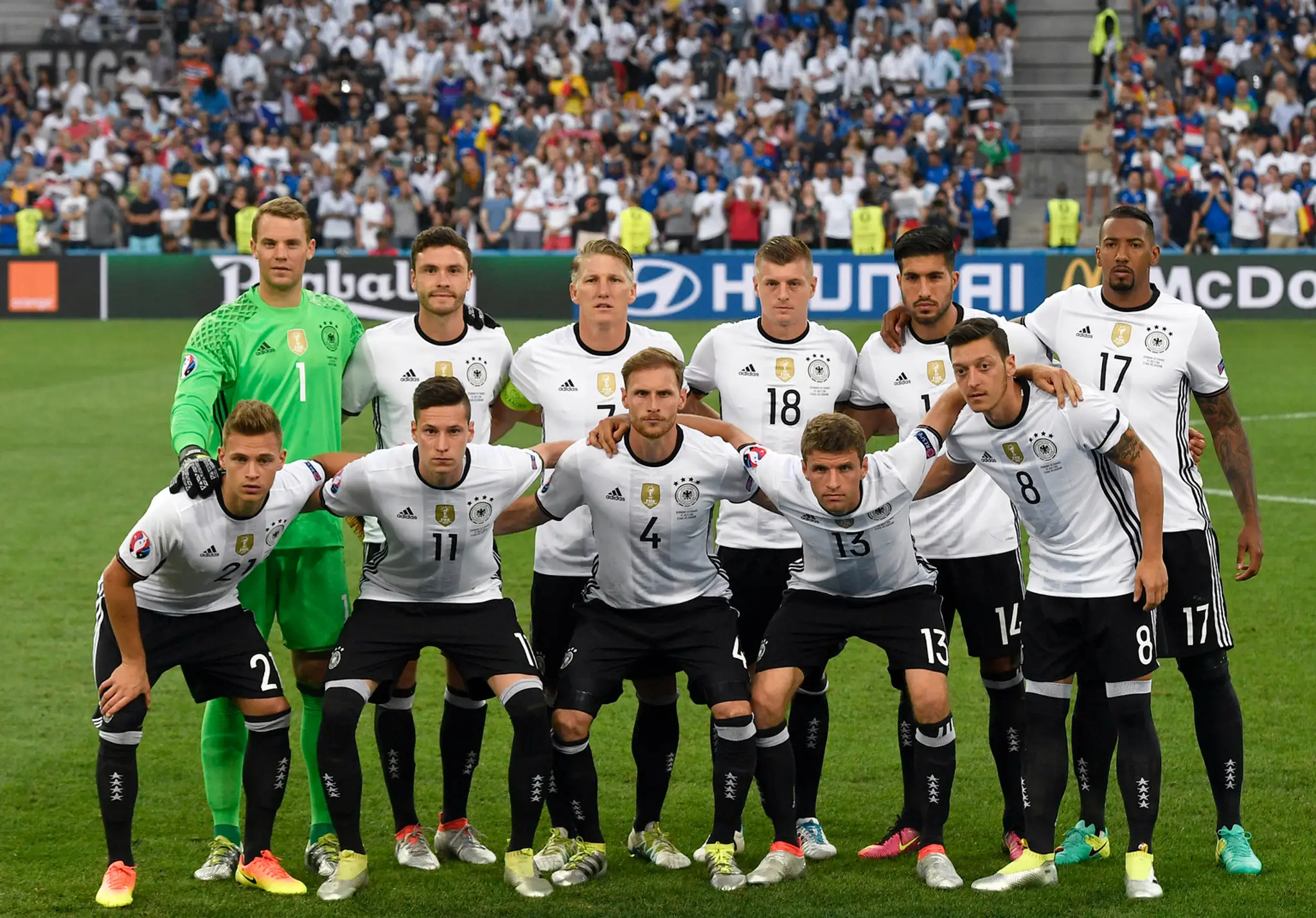 Nemecká futbalová reprezentácia pred semifinále ME proti Francúzsku.