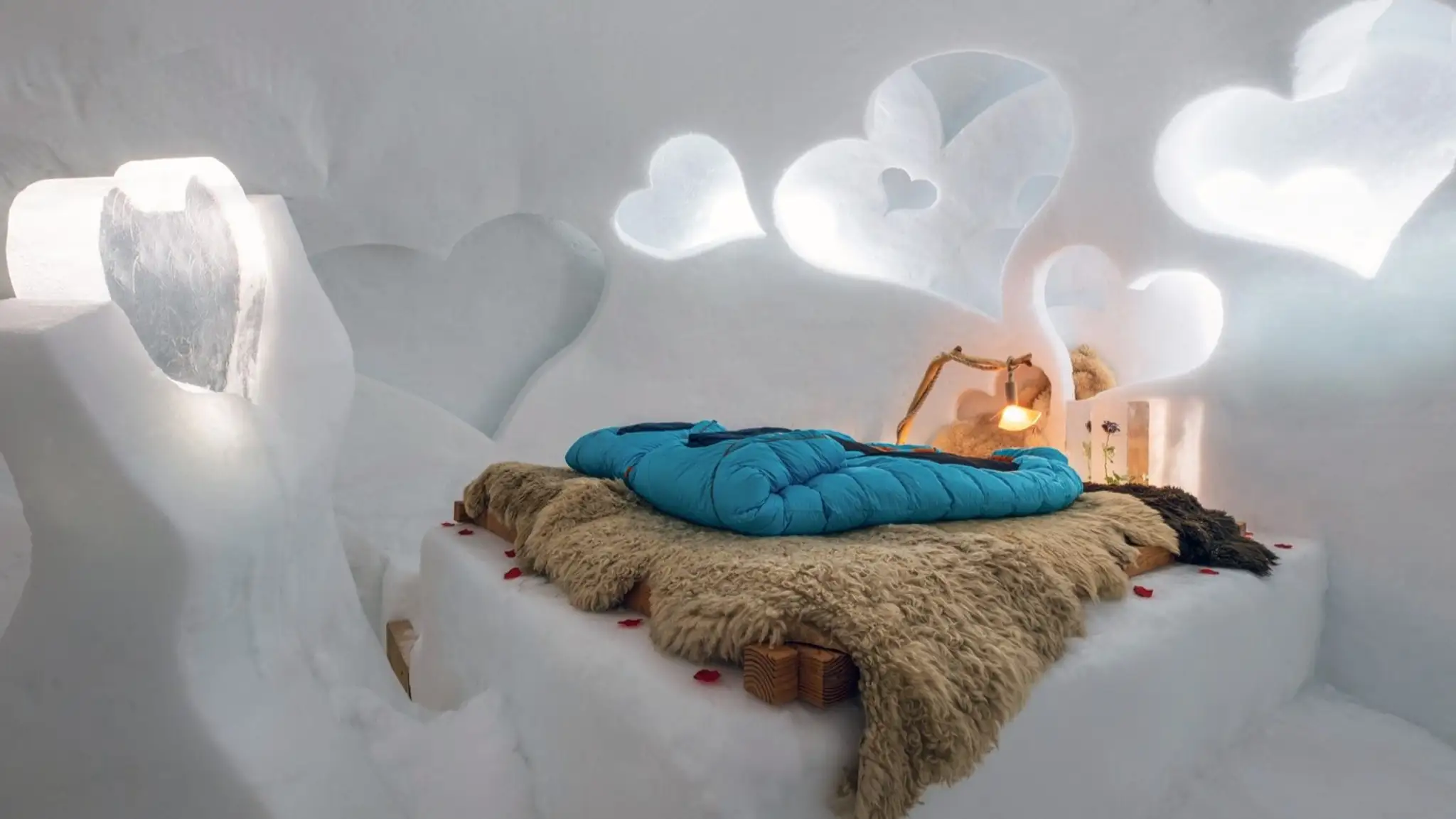 Hotelový reťazec Iglu-Dorf v Alpách.