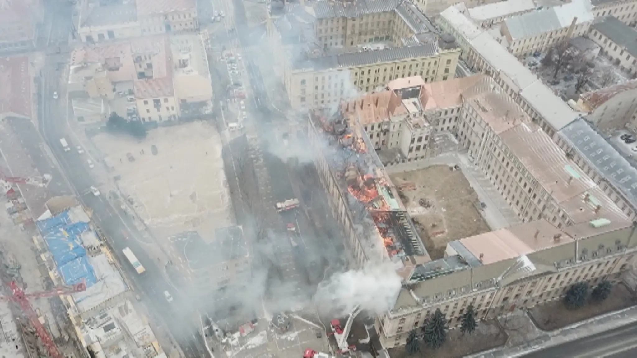 Horela budova daňového úradu v Košiciach.