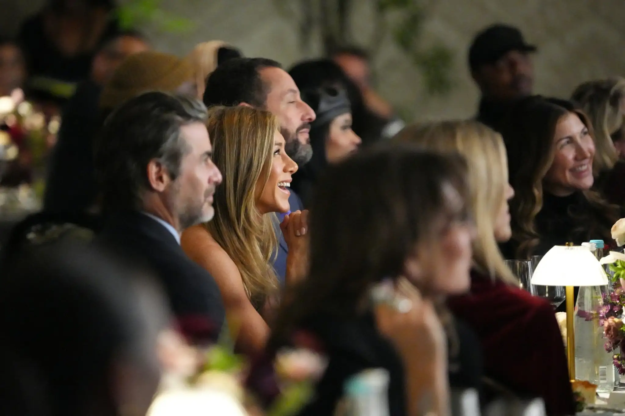 Jim Curtis, Jennifer Aniston, Adam Sandler, Jackie Sandler