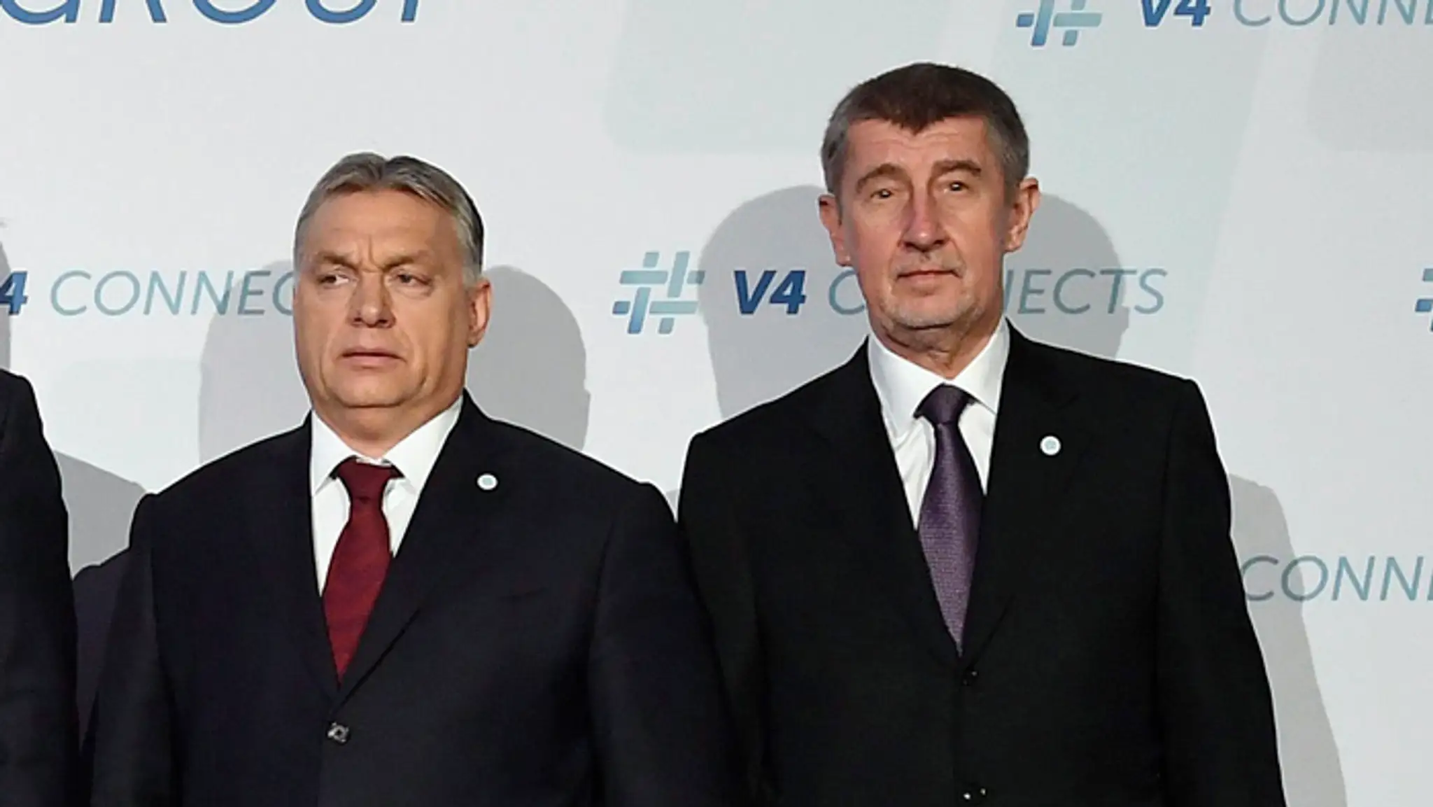 Premiéri Maďarska a Česka Viktor Orbán a Andrej Babiš na archívnej snímke.