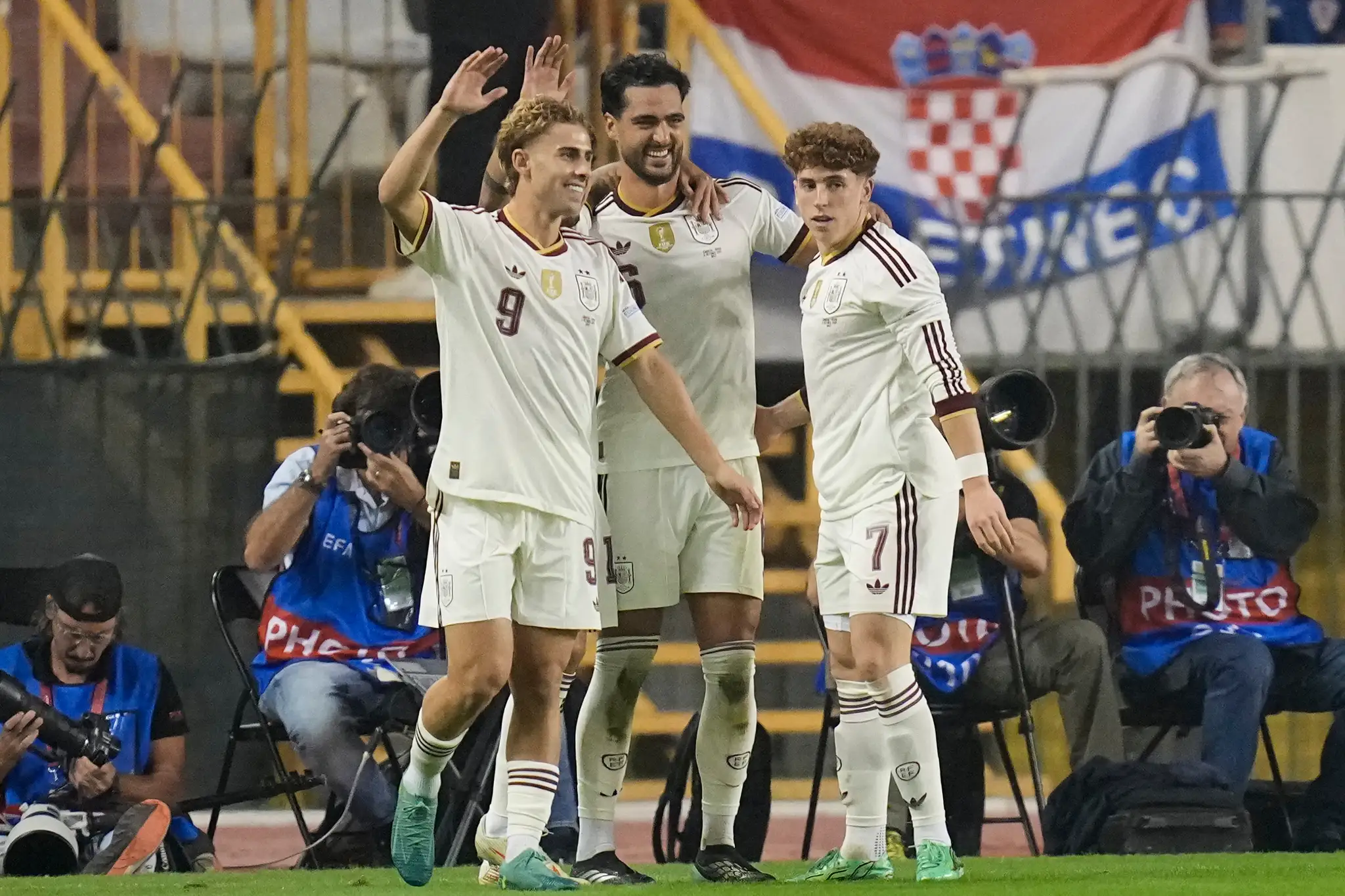 Gólová radosť futbalistov Španielska.