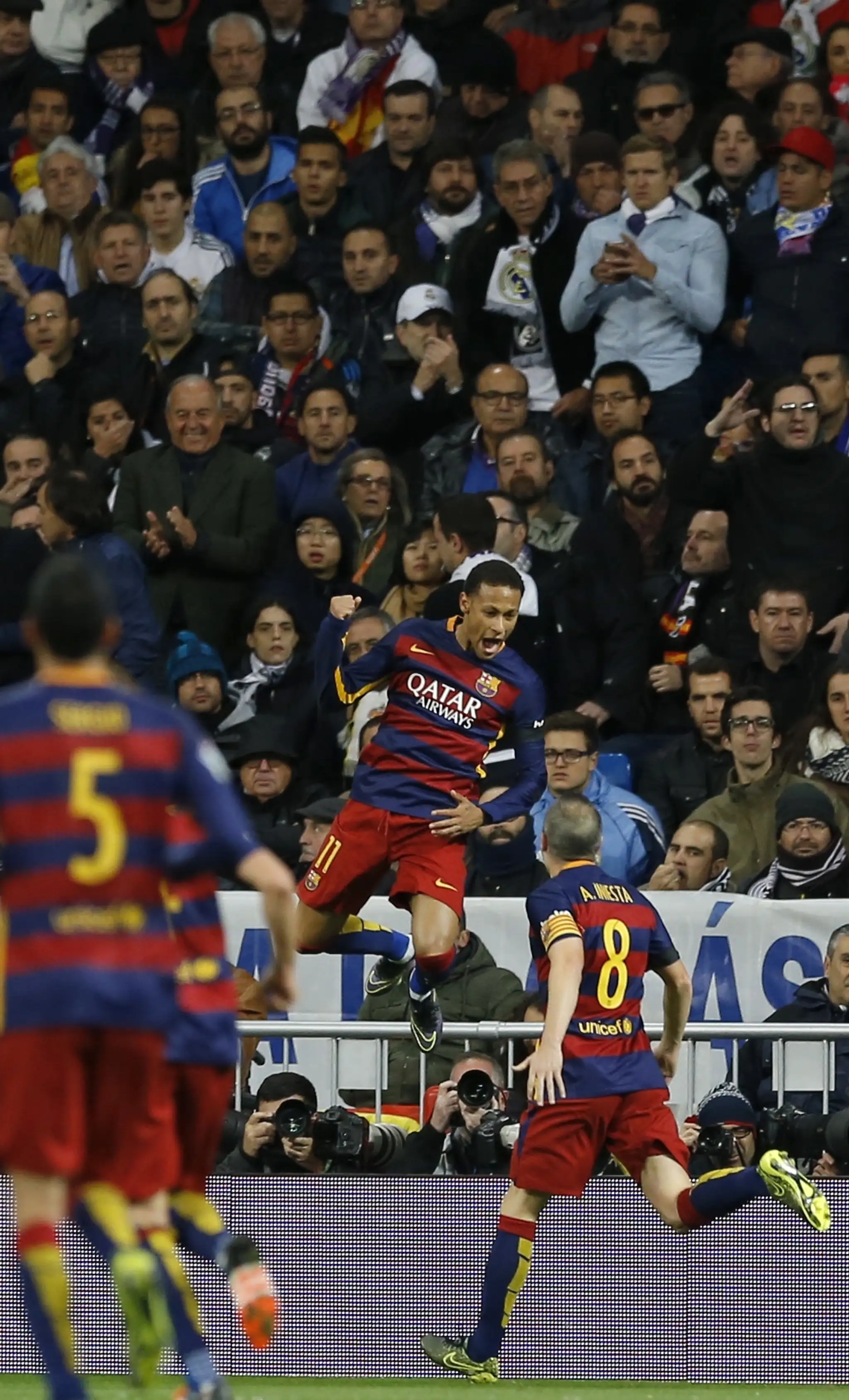 Neymar v zápase El Clasico.